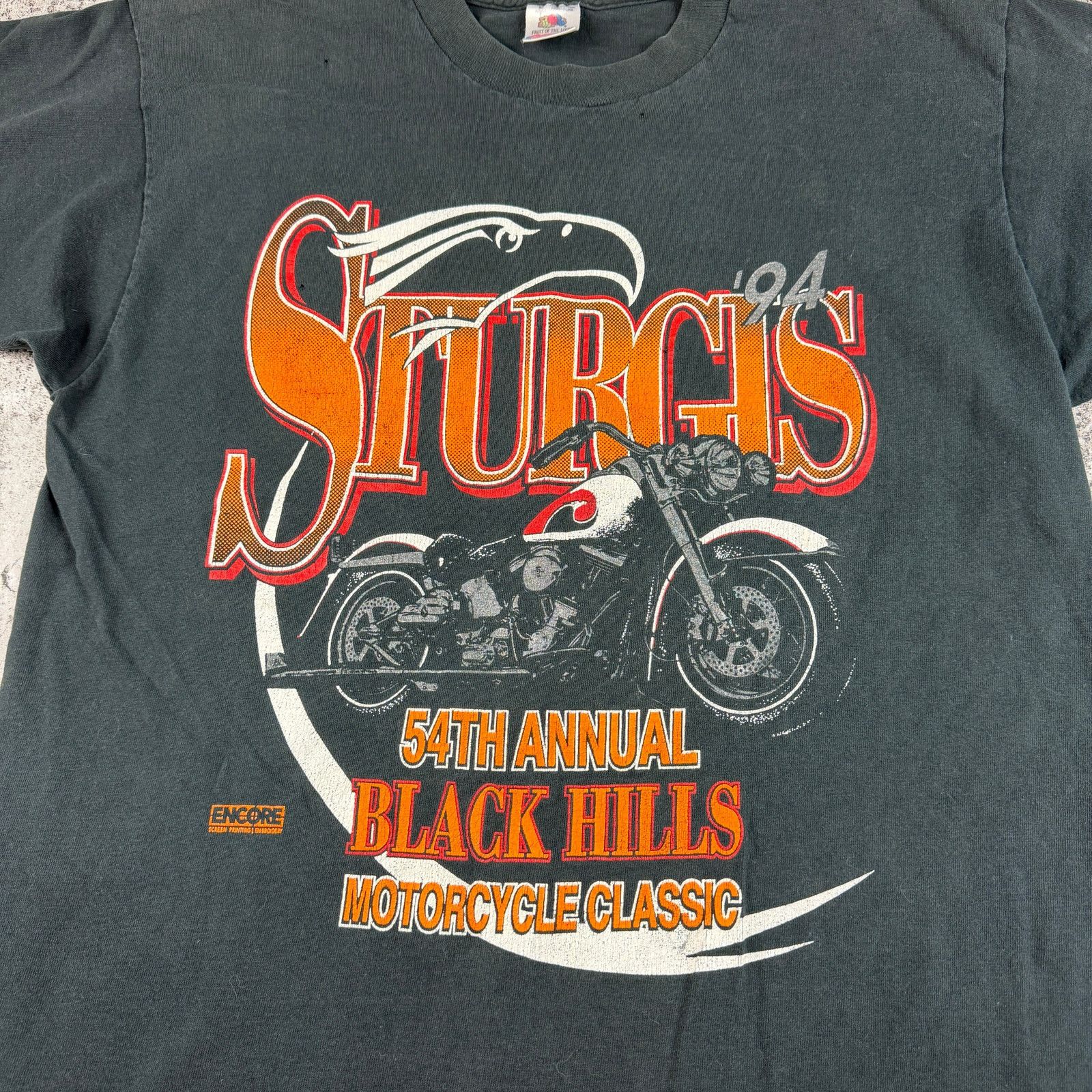 Fruit Of The Loom Vintage Sturgis Black Hills 1994 Bike Week Shirt Size Large Size US L / EU 52-54 / 3 - 4 Thumbnail