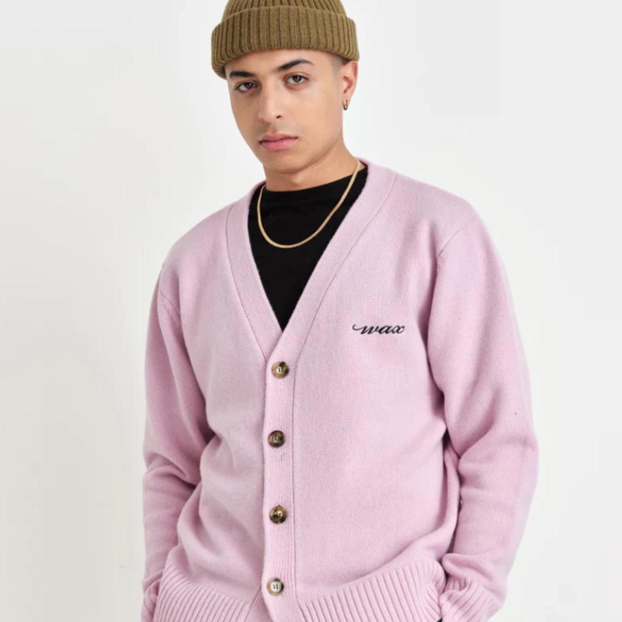 Wax London Wax London Schill Cardigan - Pink with Wax Logo Medium Size US M / EU 48-50 / 2 - 2 Thumbnail