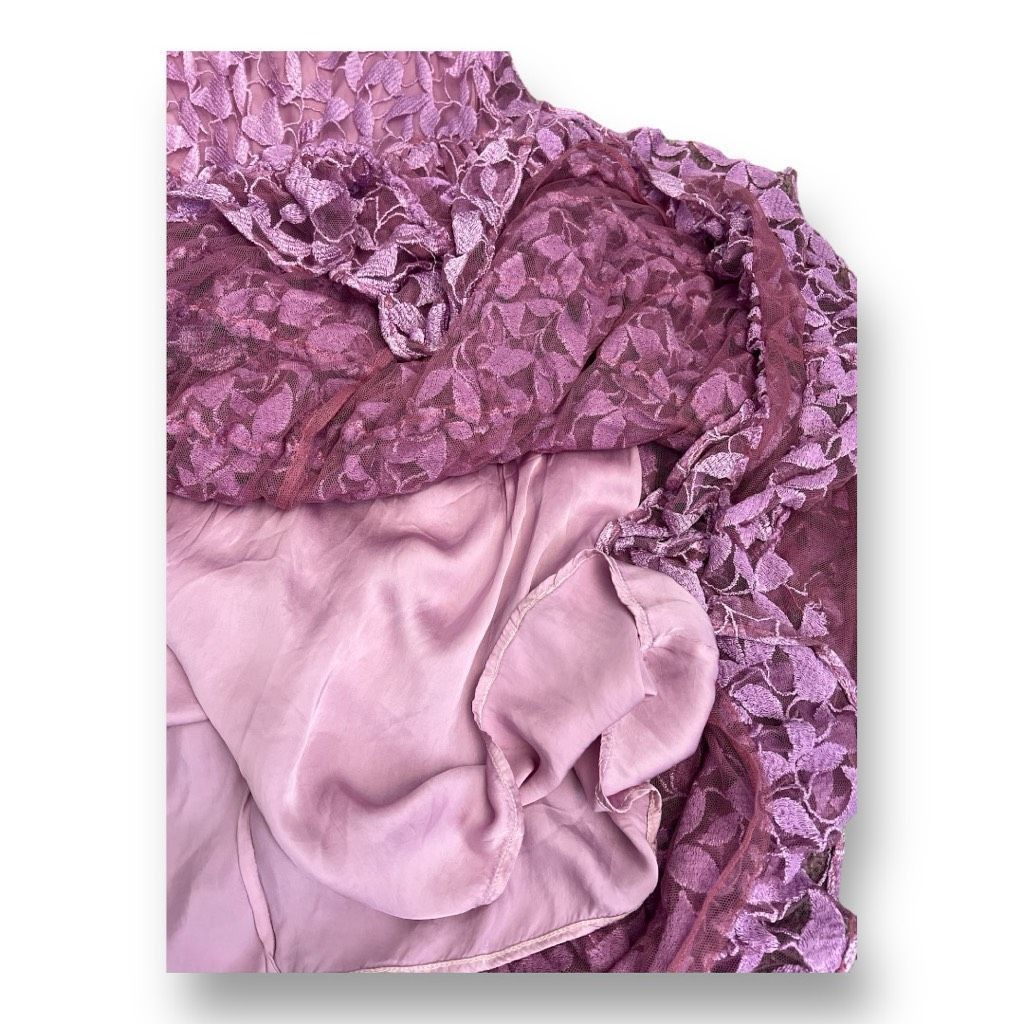 LoveShackFancy LoveShackFancy Purple Kamber Lace Floral Maxi Dress Size 0 Size XS / US 0-2 / IT 36-38 - 8 Thumbnail