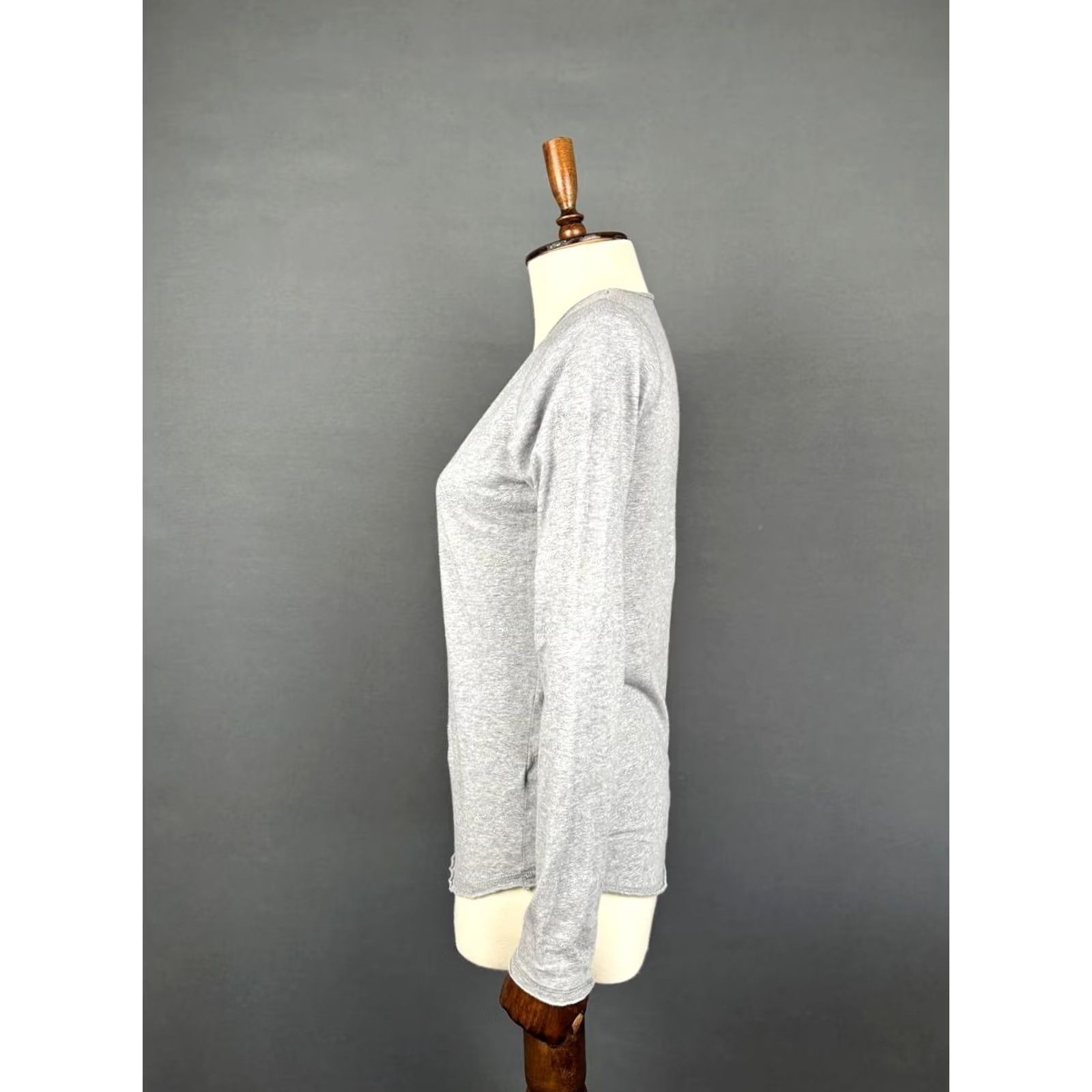 Zadig & Voltaire Zadig & Voltaire Top Womens Size S Gray Cotton Long Sleeve V-Neck Pullover Size S / US 4 / IT 40 - 5 Thumbnail