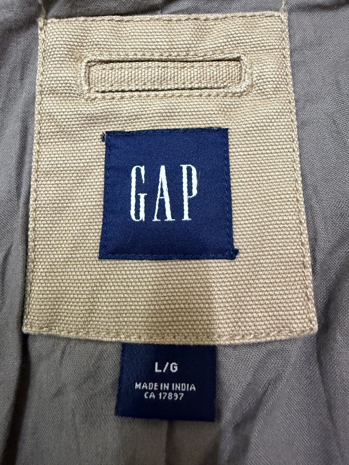 Gap Gap Double Breasted Car Coat Khaki Cotton Blend Jacket Size US L / EU 52-54 / 3 - 8 Thumbnail