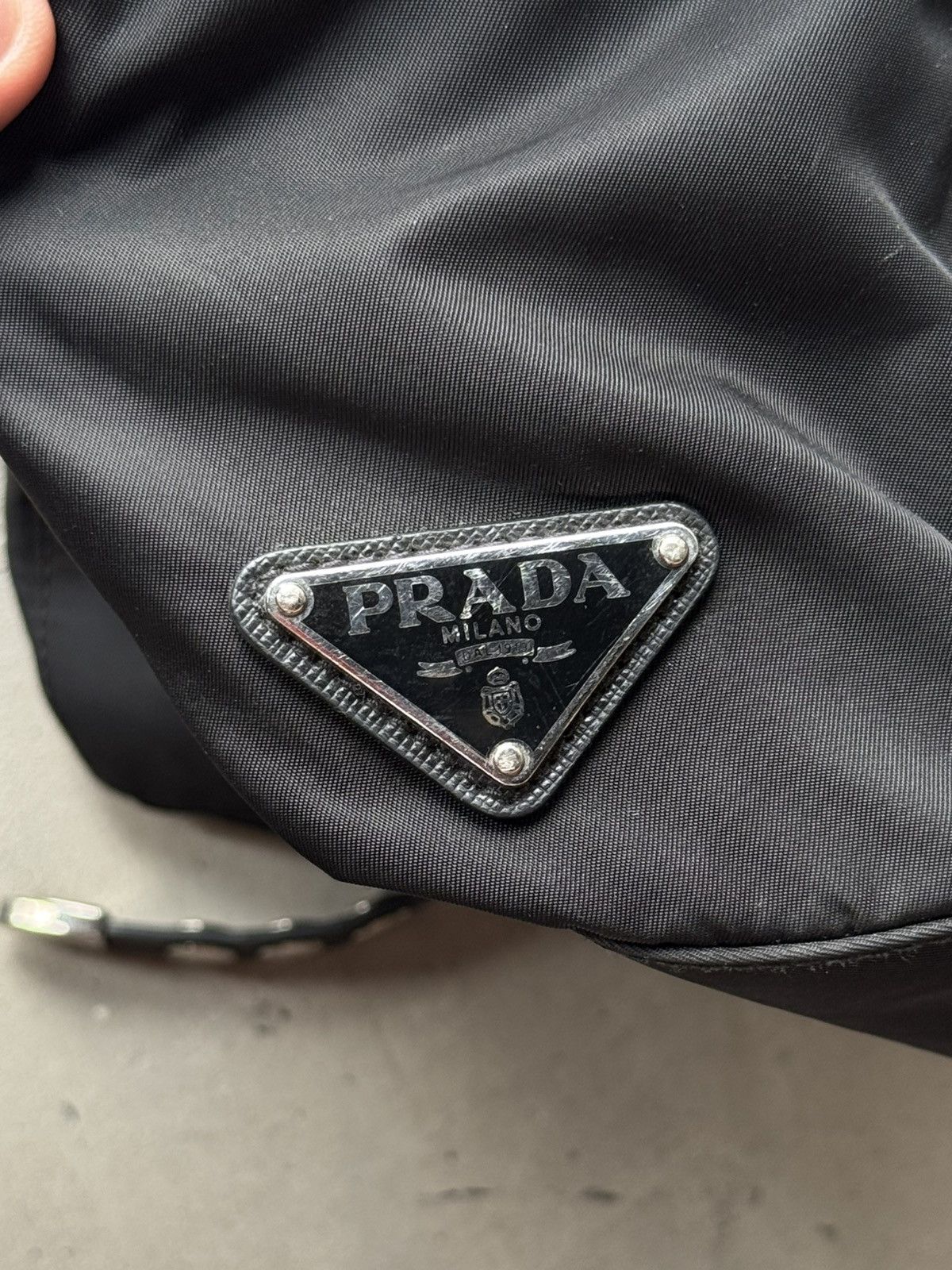 Prada Prada Black Nylon Studded Vela Backpack Size ONE SIZE - 9 Thumbnail