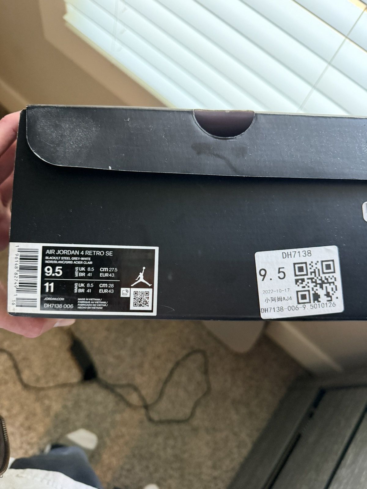 Jordan Brand Black Canvas Retro 4s Size US 9.5 / EU 42-43 - 7 Thumbnail