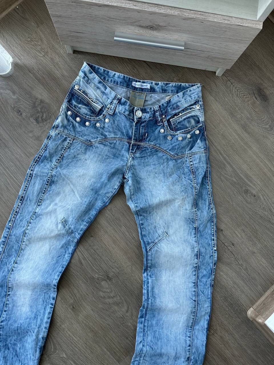 Dolce & Gabbana × Vintage Vintage Dolce Gabbana Blue Denim Avantgarde Pants Size US 32 / EU 48 - 4 Thumbnail