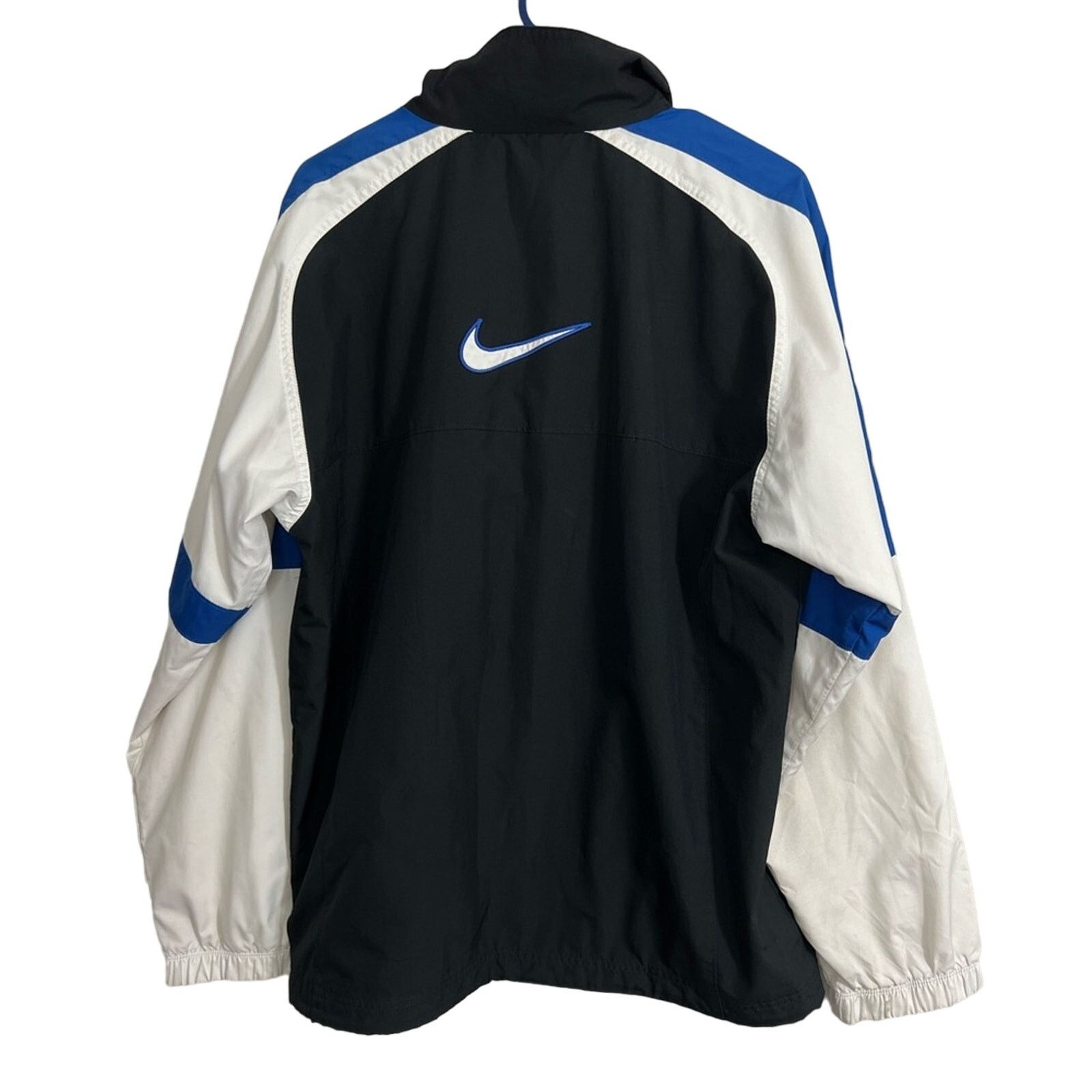 Nike VTG Nike Jacket Center Swoosh Check Windbreaker Nylon 90s Size US L / EU 52-54 / 3 - 1 Thumbnail