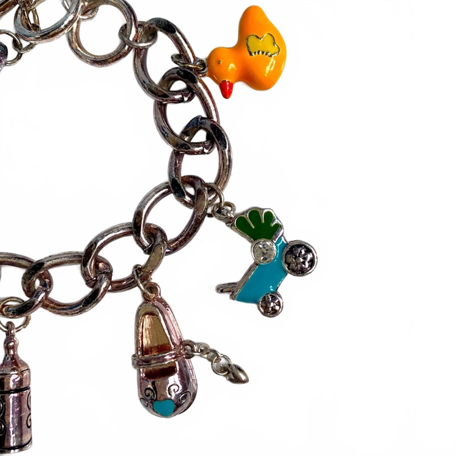 Brighton Vintage Brighton Charm Bracelet w/ Enamel Charms Size ONE SIZE - 4 Thumbnail