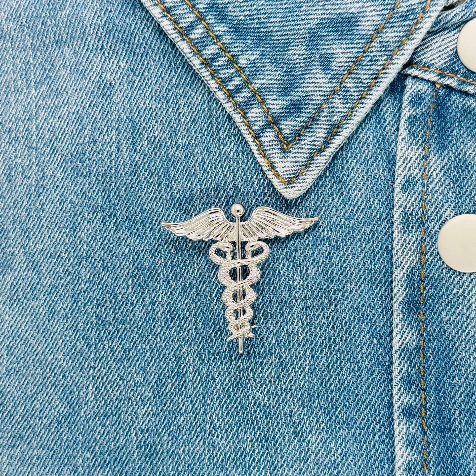 Other Pin Staff of Hermes Caduceus Medical Doctor Symbol Medicine Size ONE SIZE - 1 Thumbnail
