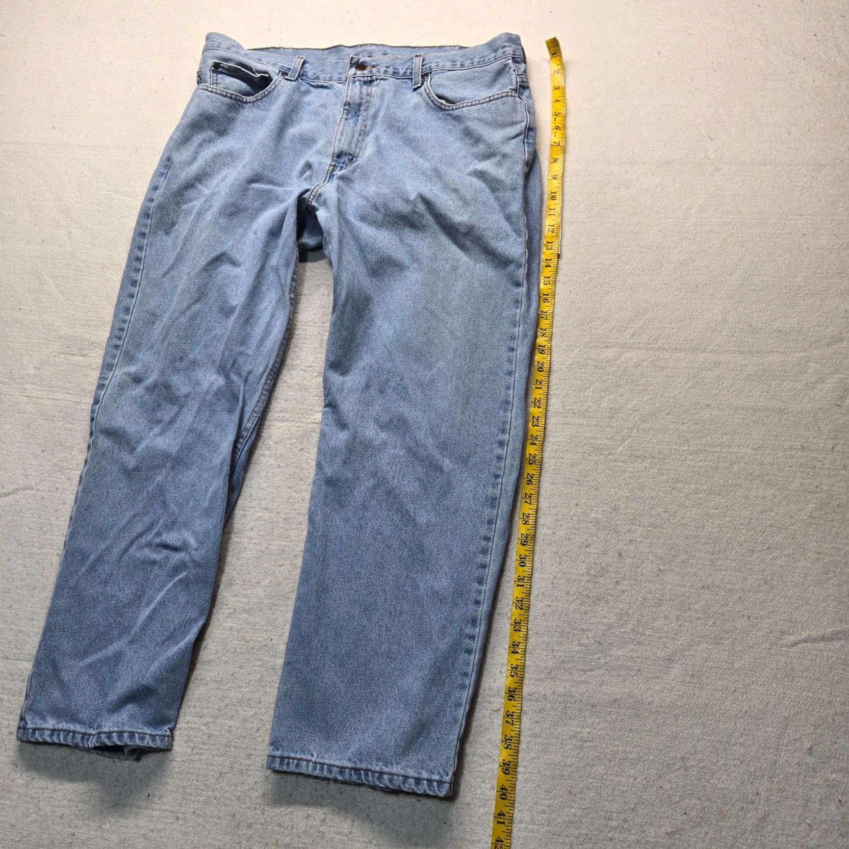Faded Glory Faded Glory Jeans Denim Pants Straight Men 40x30 Blue Regular Pants, Men's Jeans, 40 Waist 30 Inseam, Blue Denim, Straight Fit Size US 40 / EU 56 - 7 Thumbnail