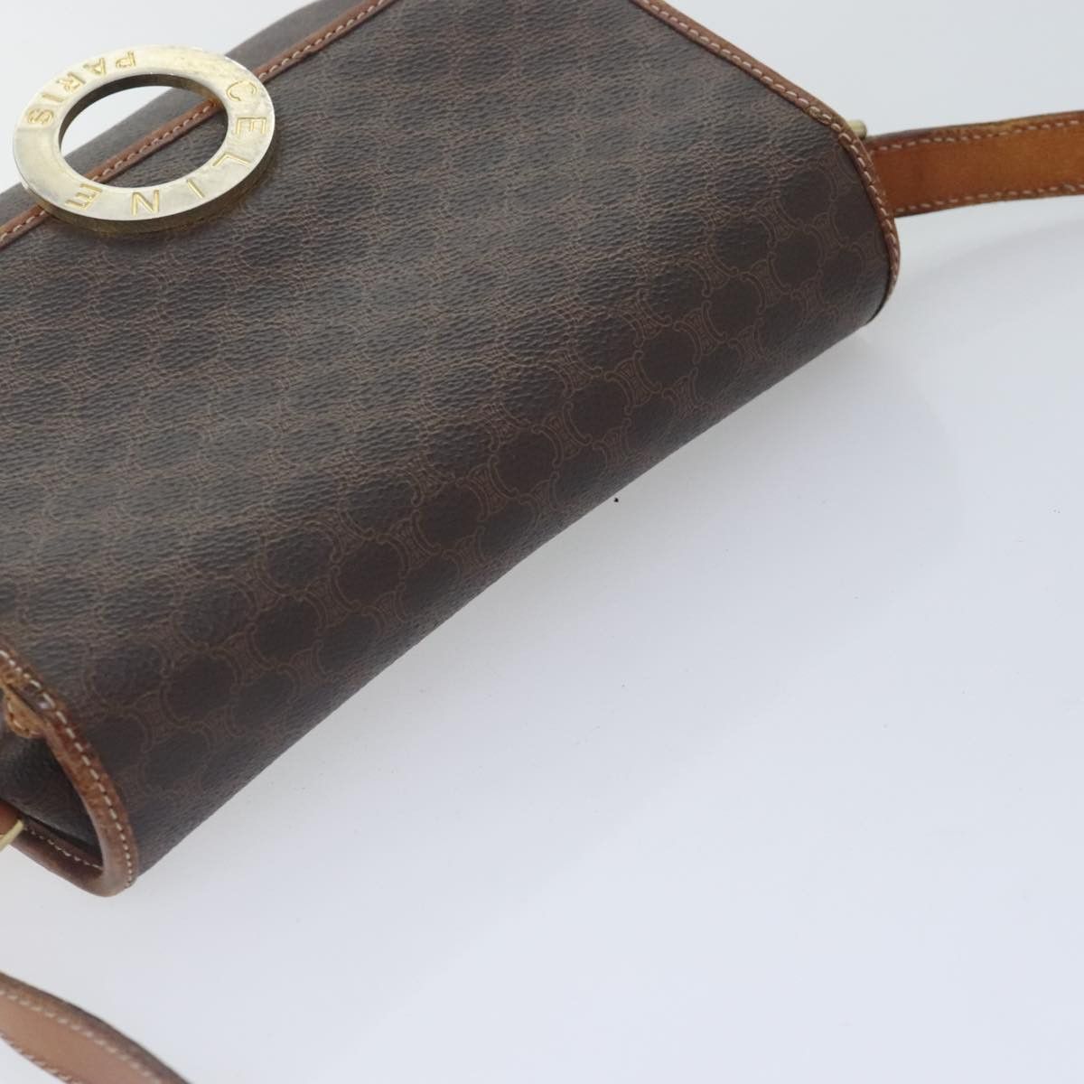 Celine CELINE Macadam Canvas Shoulder Bag Pvc Leather Brown Gold Size ONE SIZE - 6 Thumbnail