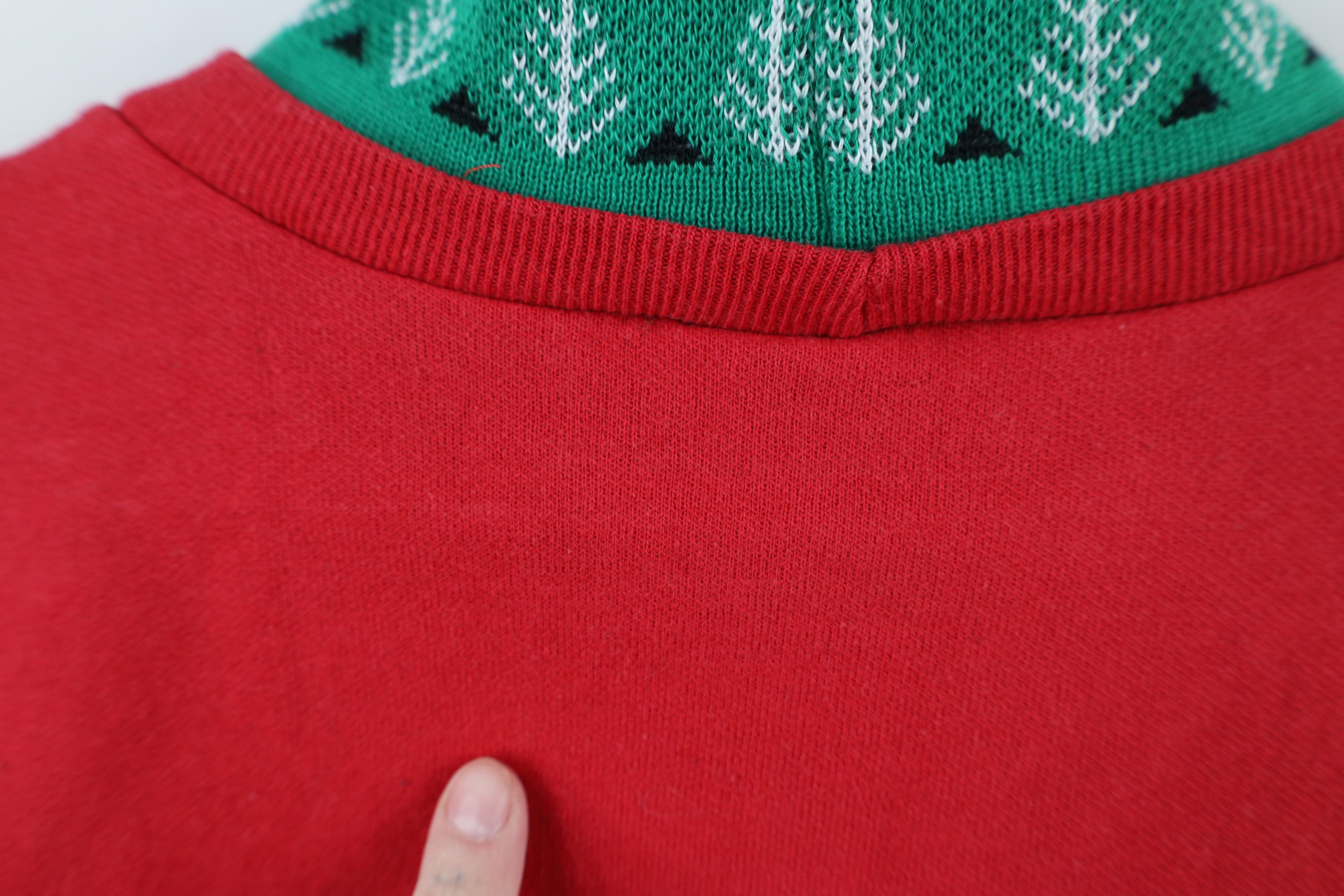 Vintage Vintage 90s Streetwear Christmas Mock Neck Sweatshirt Red Size M / US 6-8 / IT 42-44 - 11 Thumbnail