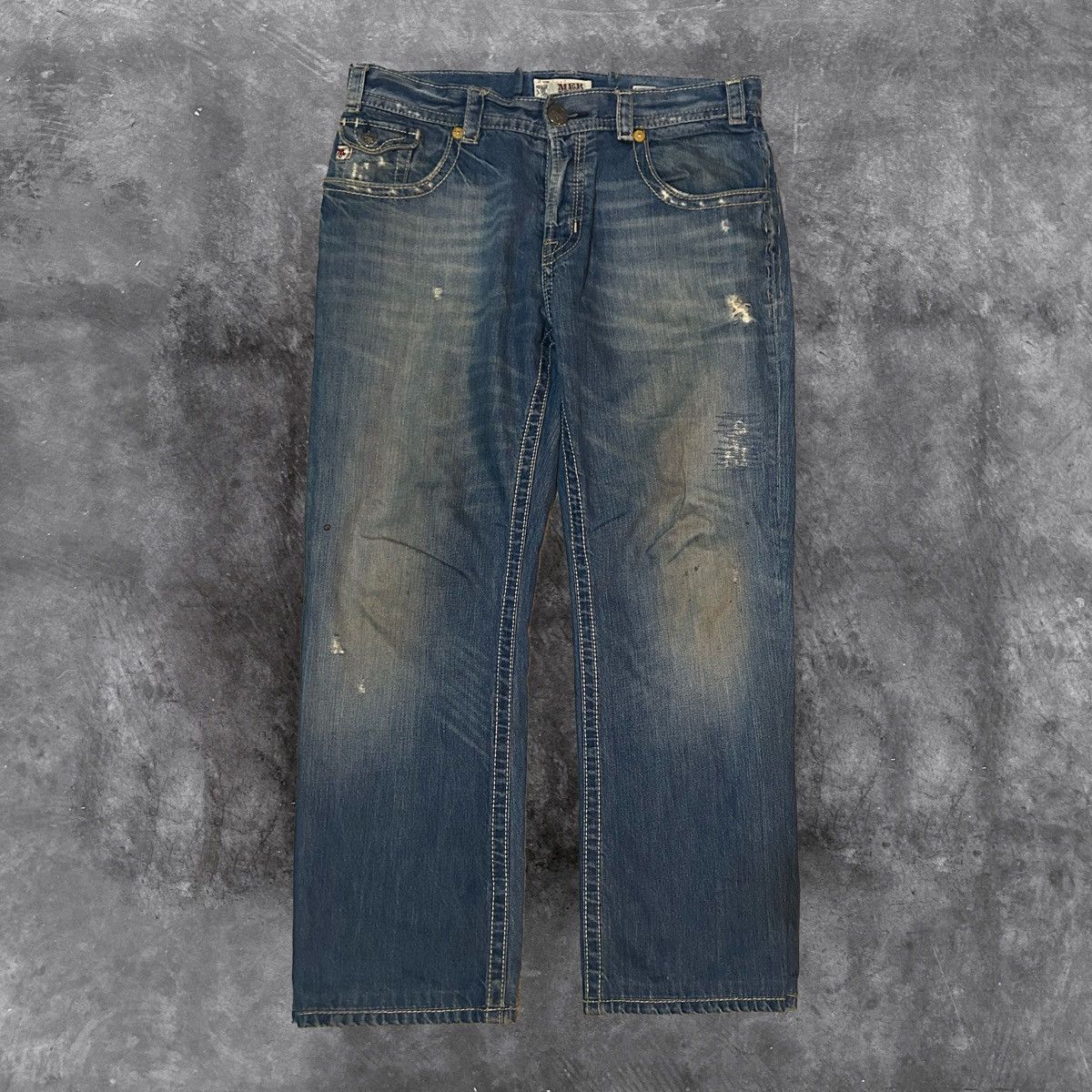 Mek Denim Mek Bootcut Distressed Denim Size US 36 / EU 52 - 1 Thumbnail