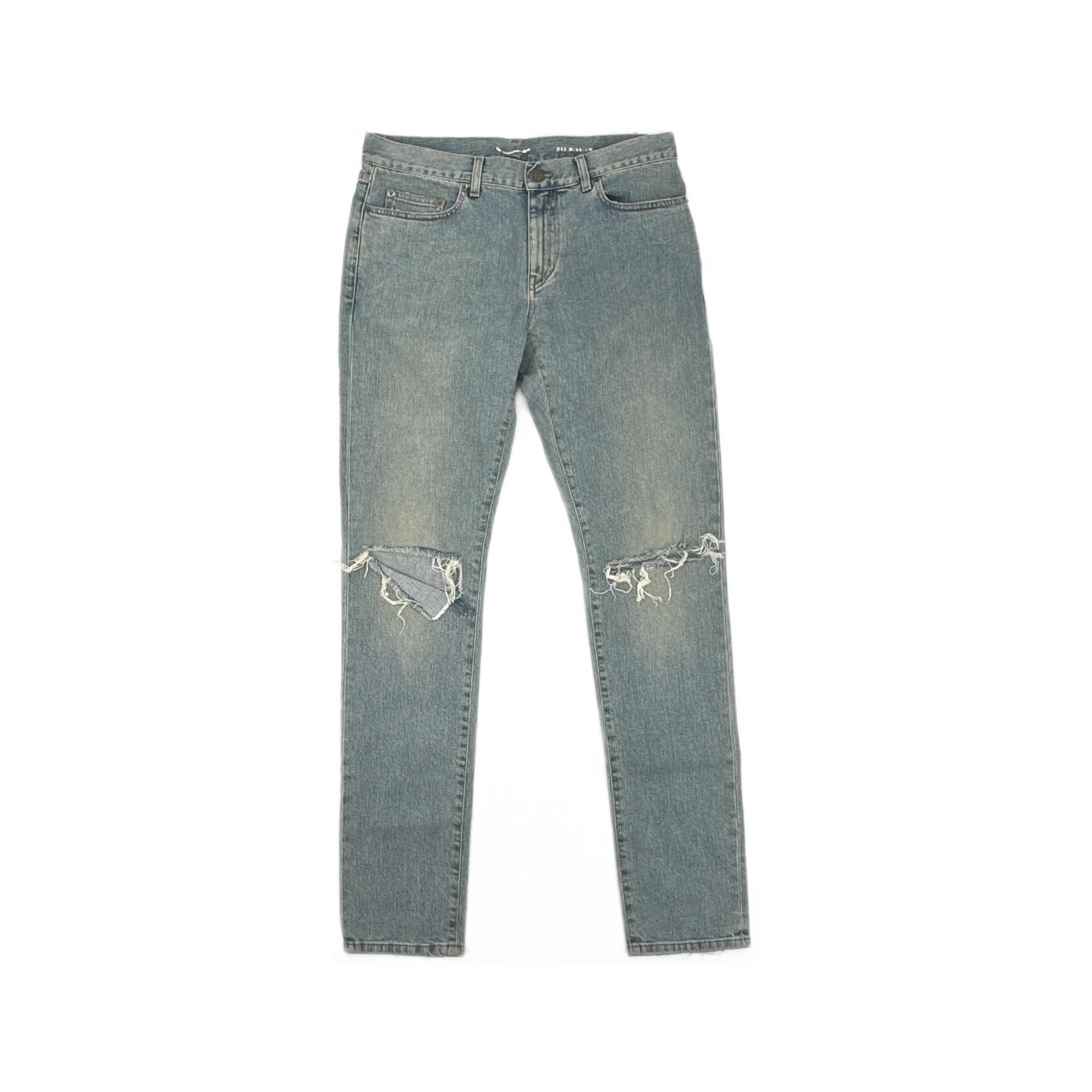 Saint Laurent Paris Saint Laurent Distressed Denim Jeans Size 32 Size US 32 / EU 48 - 1 Thumbnail