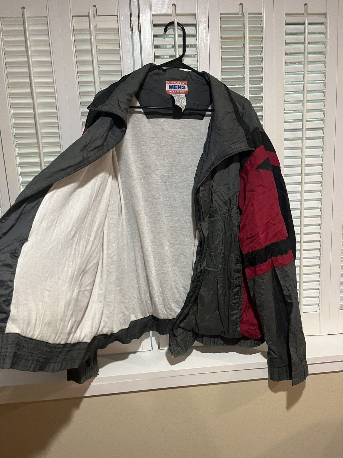 Vintage Vintage 1990s red and gray windbreaker Size US XXL / EU 58 / 5 - 4 Thumbnail