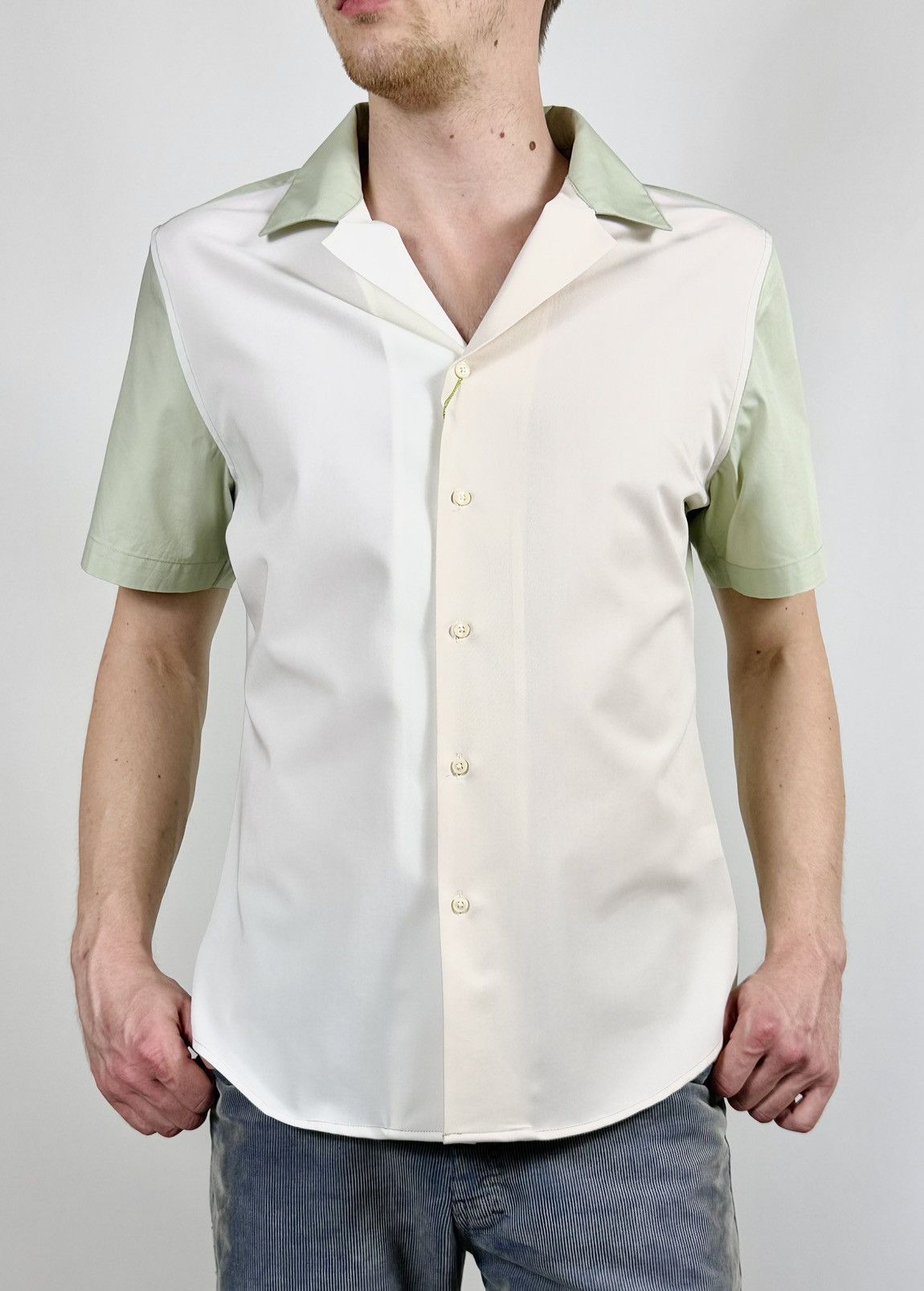 Gianni Feraud Gianni Feraud Camp Collar 3 Tone Short Sleeve Shirt Size US L / EU 52-54 / 3 - 4 Thumbnail