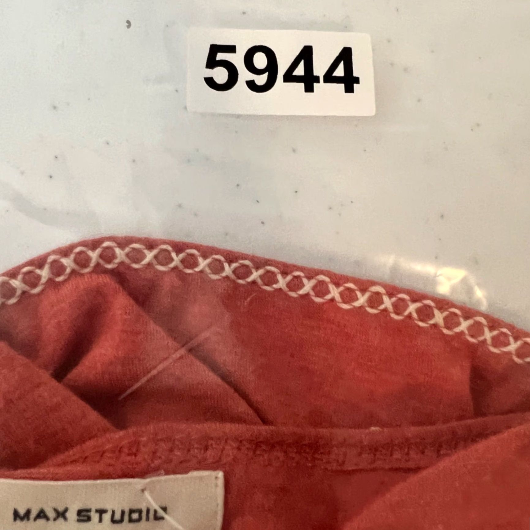 Vintage Max Studio Womens XS Coral Long Sleeve Top Boho Rayon Spandex Blouse w/ Embroidered Trim Crewneck L/S Casual Womens XS Coral Boho Top Size XS / US 0-2 / IT 36-38 - 8 Thumbnail