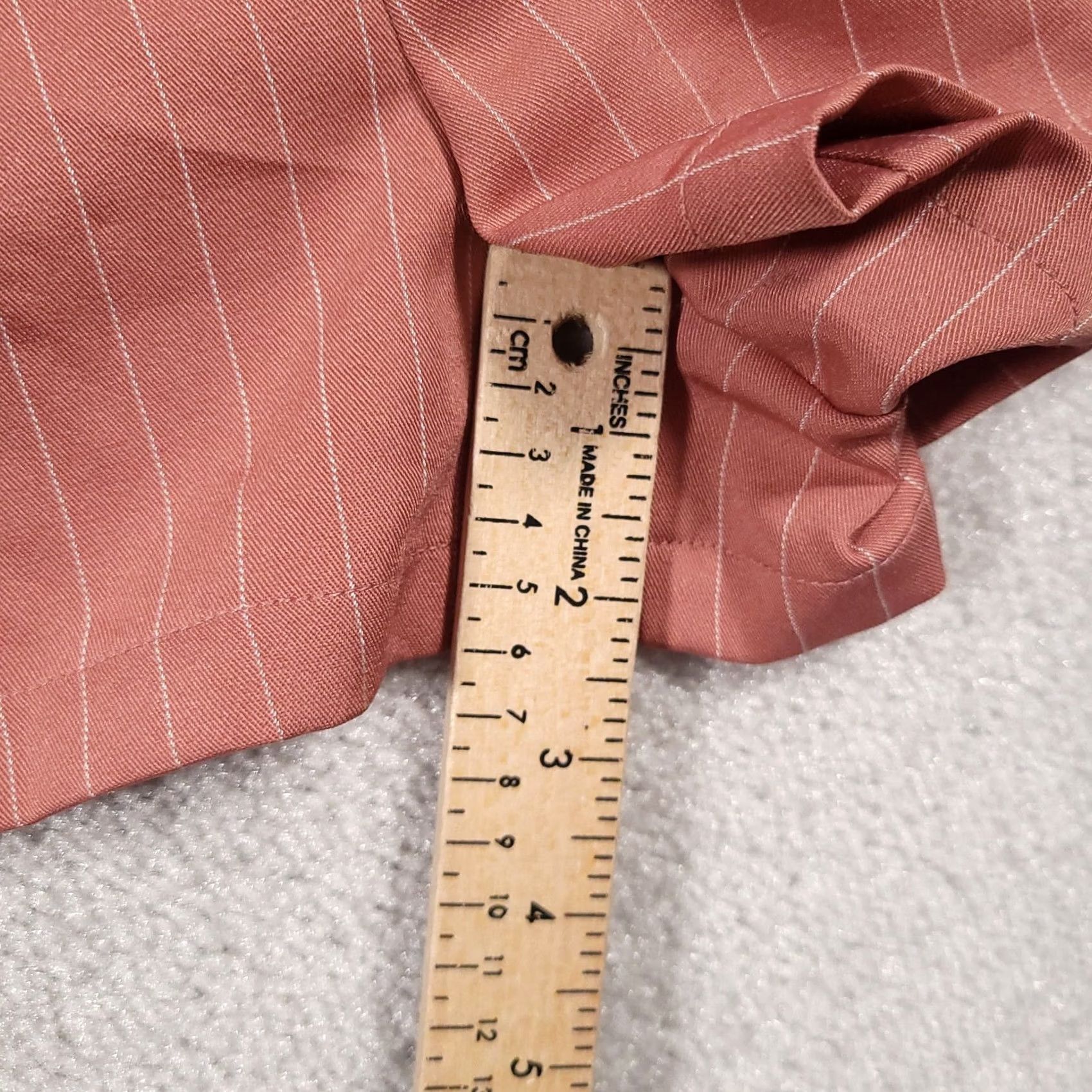 Forever 21 Forever 21 Shorts Women's Large Pink Mauve Pin Stripe Classy 2" Inseam Pleated Size 36" / US 14 / IT 50 - 7 Thumbnail