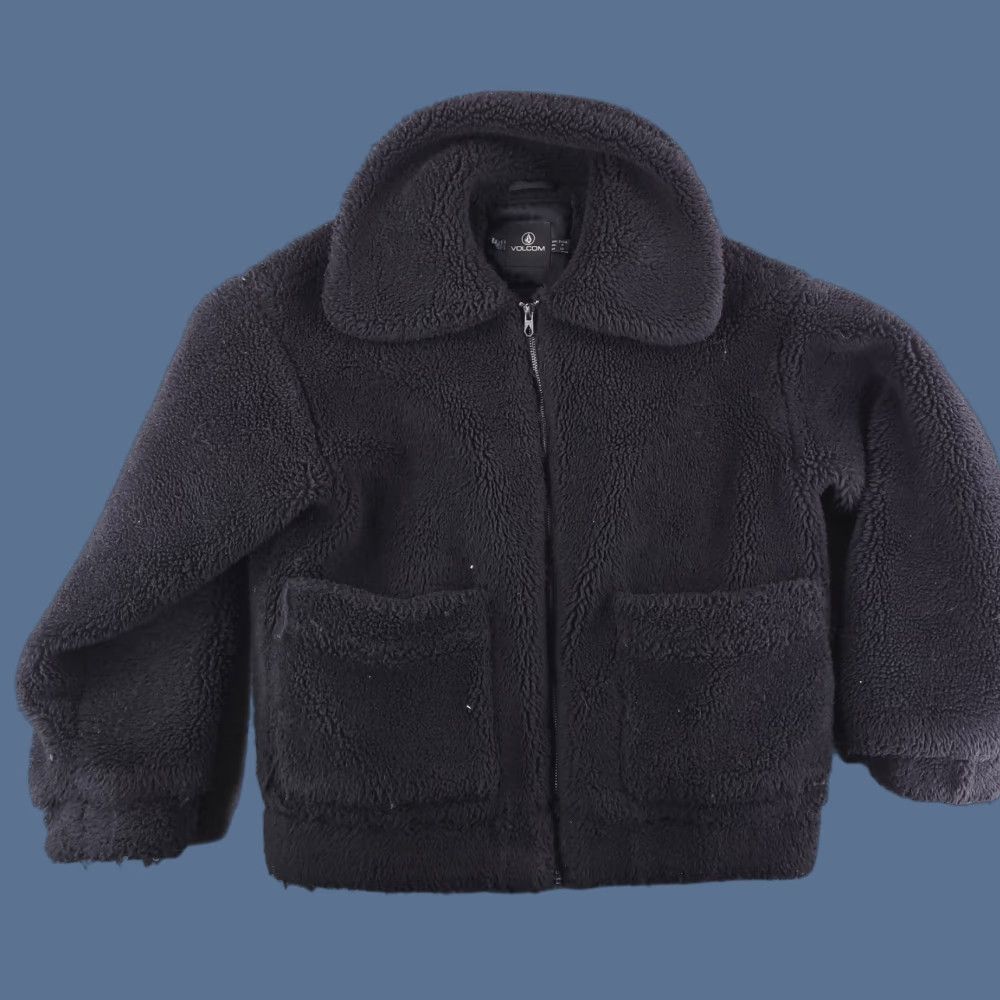 Volcom VINTAGE? (No) Volcom Jacket Womens S Black Fleece Size S / US 4 / IT 40 - 1 Thumbnail