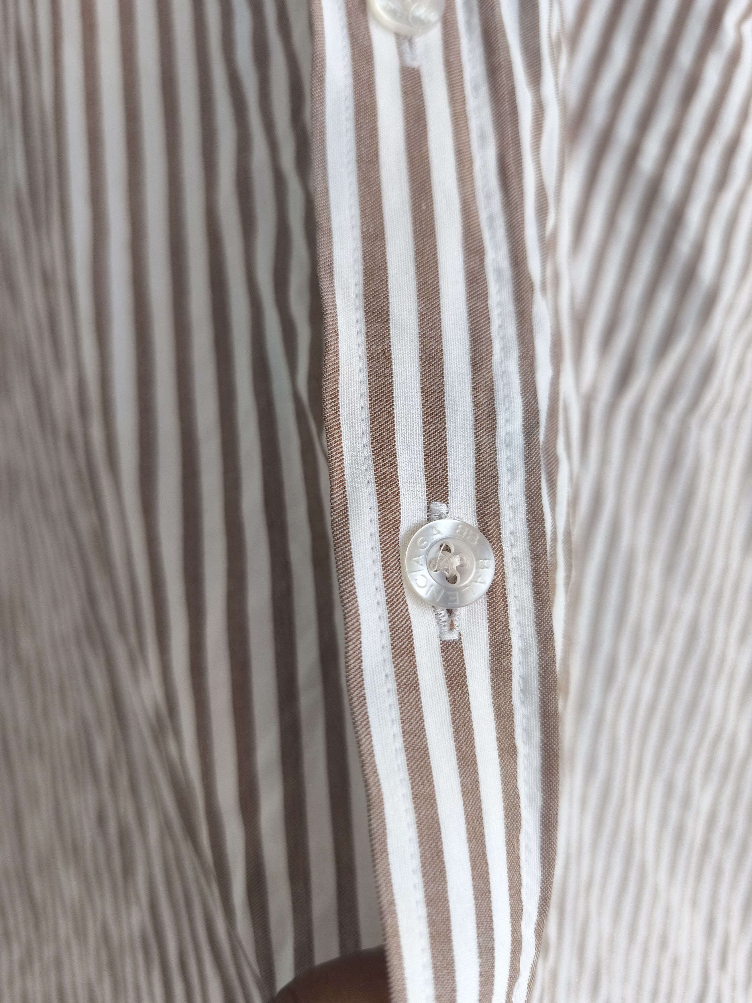 Balenciaga × Vintage Vintage Balenciaga stripe shirt Size US L / EU 52-54 / 3 - 3 Thumbnail