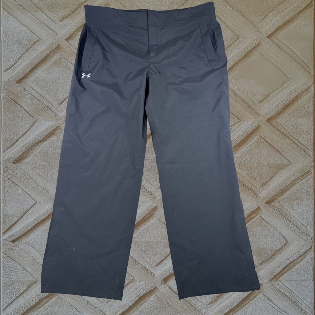 Under Armour Pants Mens 2XL Black Ua Storm Proof Lined Loose Fit Rain, Men's (Size 39)