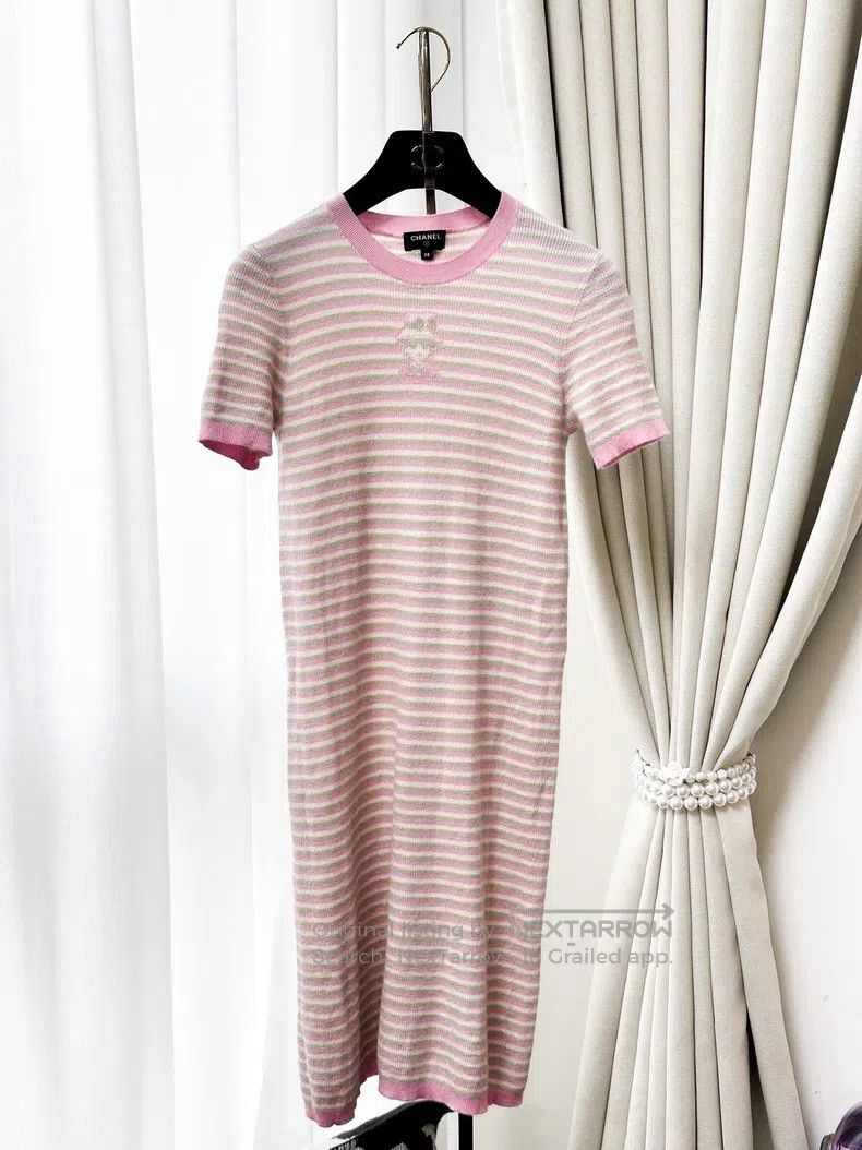 Chanel Chanel 25B striped Coco women's avatar short-sleeved knitt Size XS / US 0-2 / IT 36-38 - 1 Thumbnail