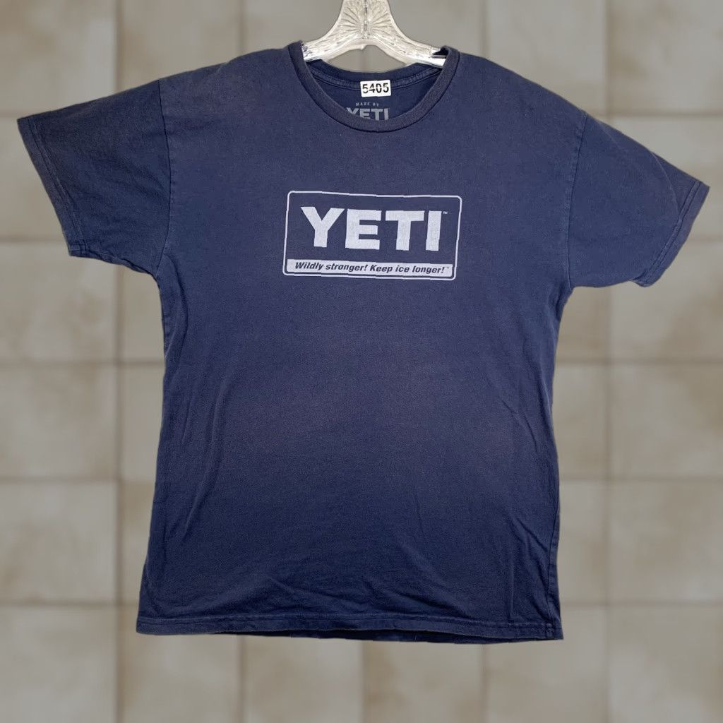 Yeti Yeti Graphic Print Short Sleeve T-Shirt Large Faded Blue Outdoor Mens Size US L / EU 52-54 / 3 - 1 Thumbnail