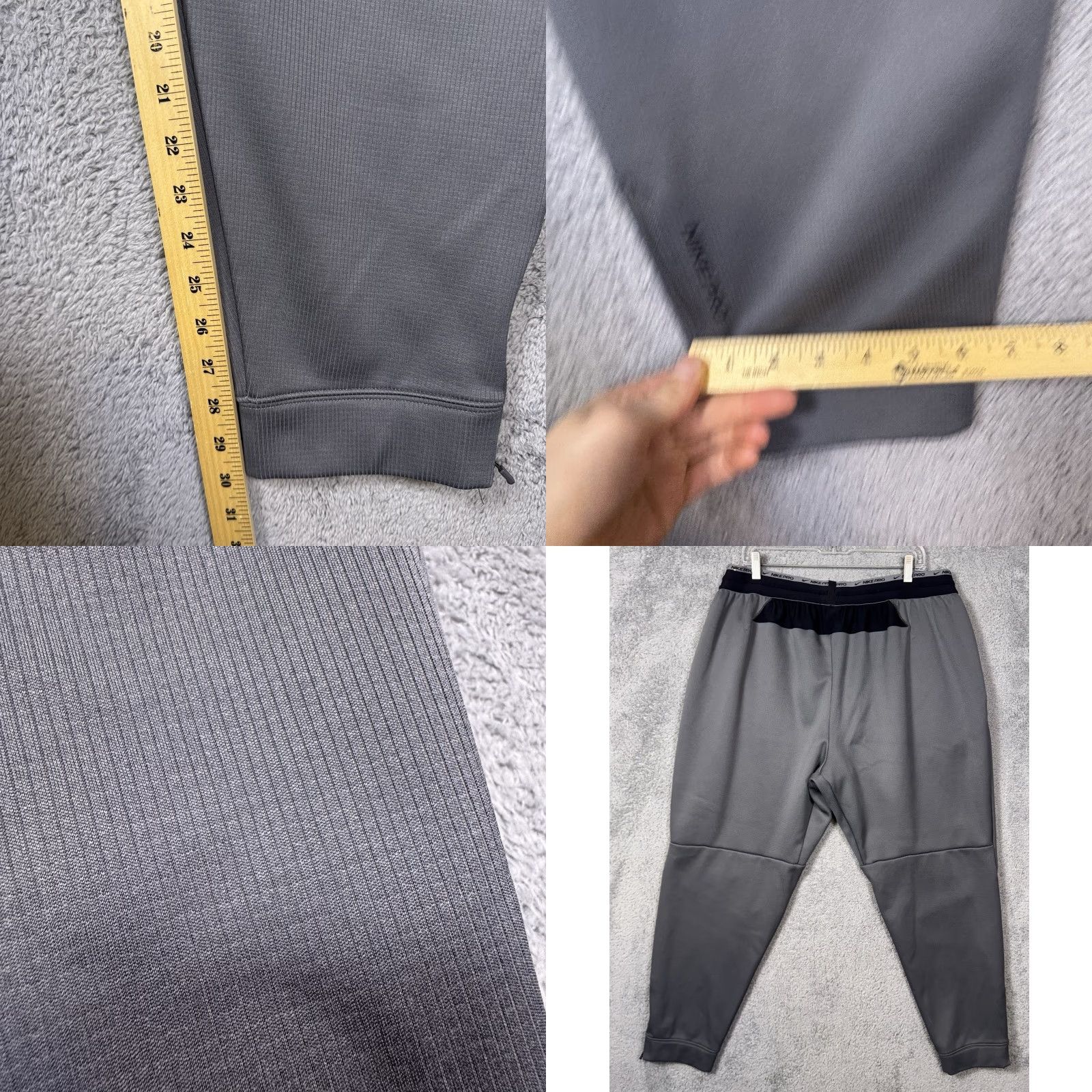 Nike Nike Pro Sweatpants Mens 2XL Gray Fleece Lined Therma Fit Sphere Training Jogger Fitness Pants Regular Size Activewear Mens Size US 39 - 9 Thumbnail