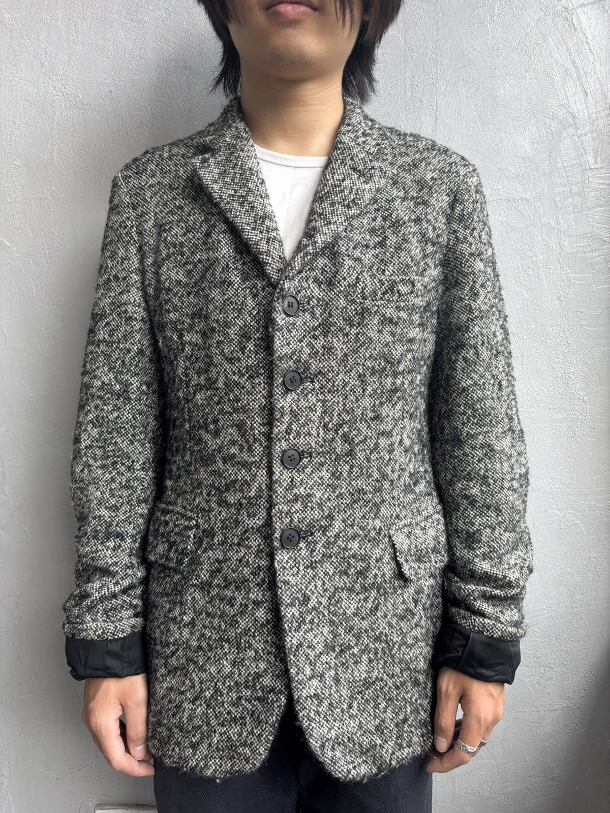 Comme des Garcons Homme Plus Comme Des Garcons Homme Plus FW2012 tweed sport jacket Size 48R - 2 Thumbnail