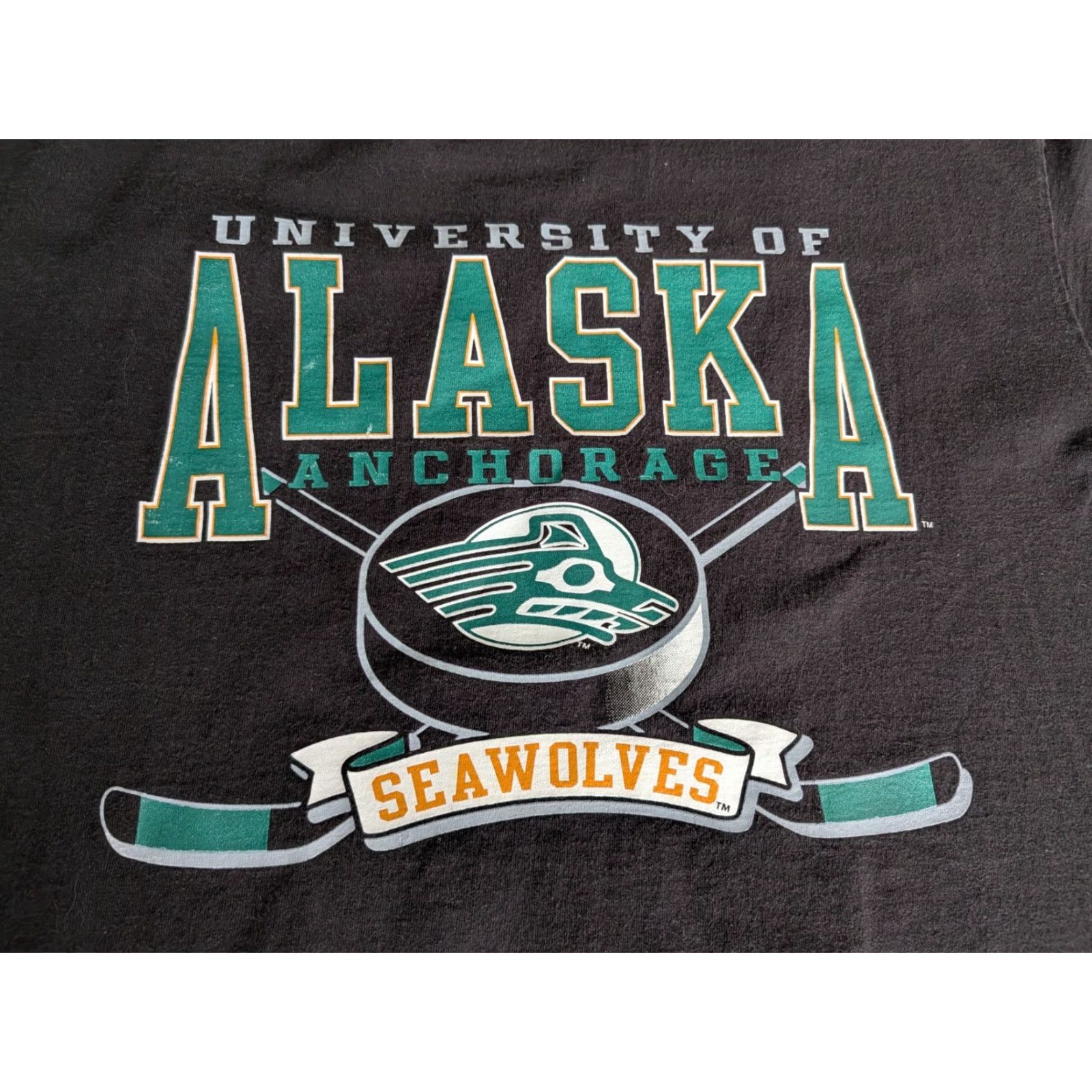 Vintage VINTAGE Gear for Sports Big Cotton T Shirt Seawolves Hockey NCAA Mens L USA Made Size US L / EU 52-54 / 3 - 2 Thumbnail