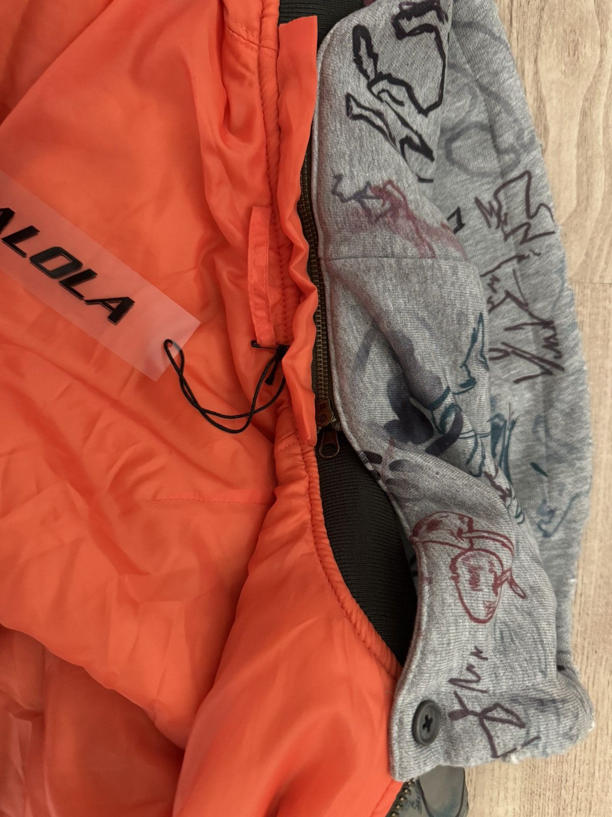 Mowalola Mowalola Graffiti Bomber Jacket with Hoodie Size US S / EU 44-46 / 1 - 8 Thumbnail