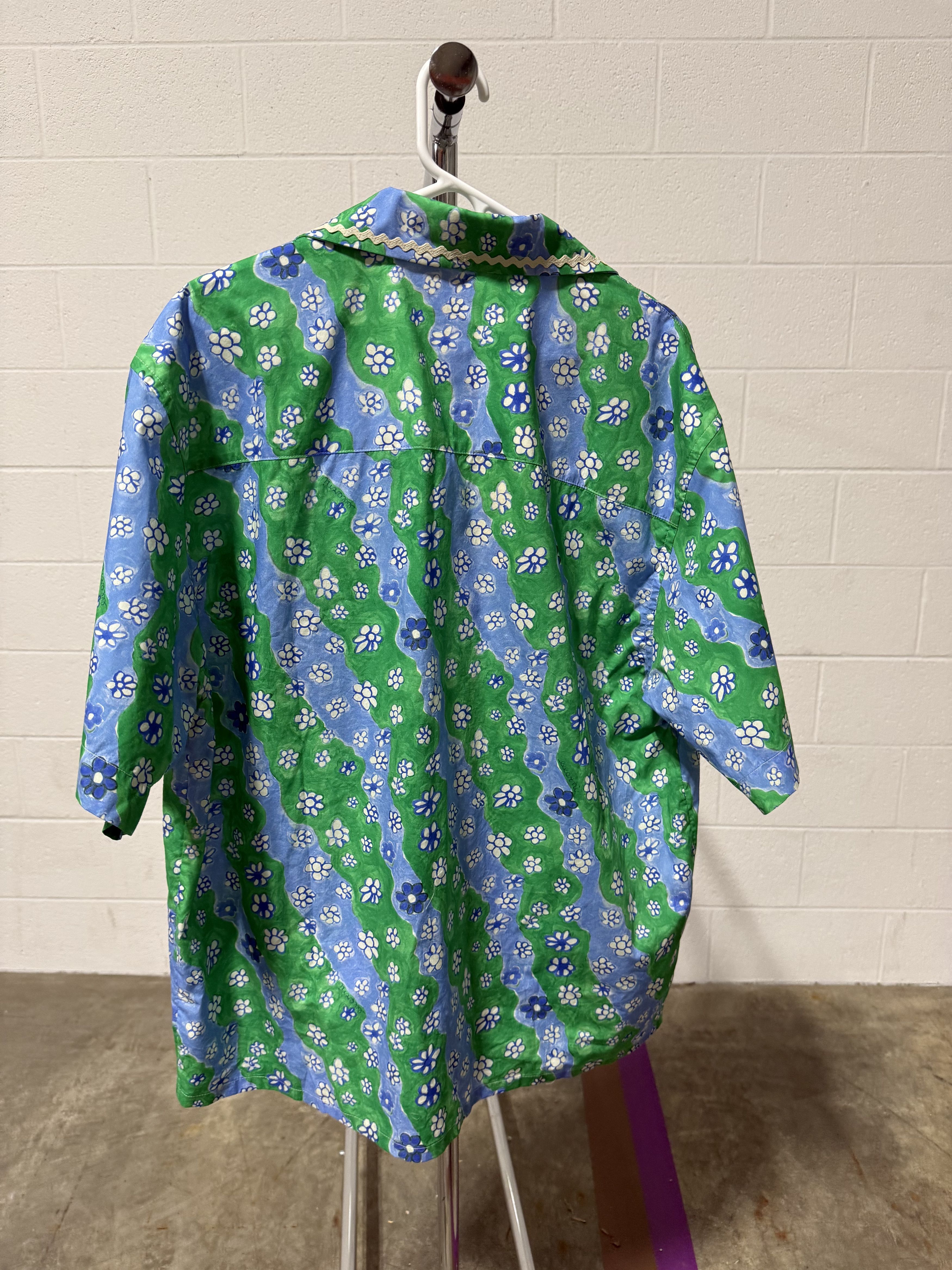Marni Marni Short Sleeve Bowling Shirt 'Sea Foam' Size US XL / EU 56 / 4 - 5 Thumbnail