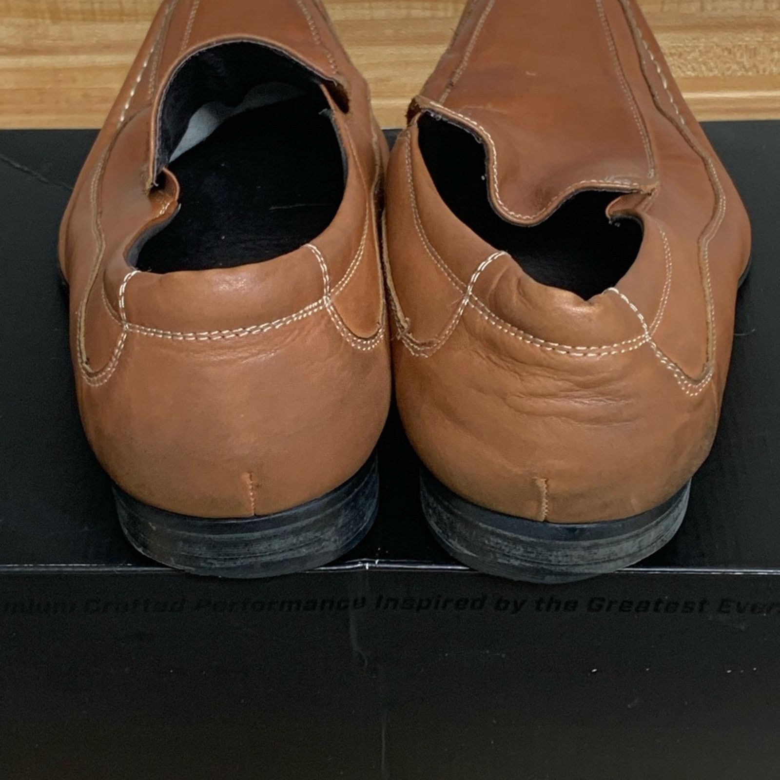 Daytona MENS DAYTONA DRESS SHOES SLIP-ON BROWN LEATHER SIZE 12 Size US 12 / EU 45 - 3 Thumbnail