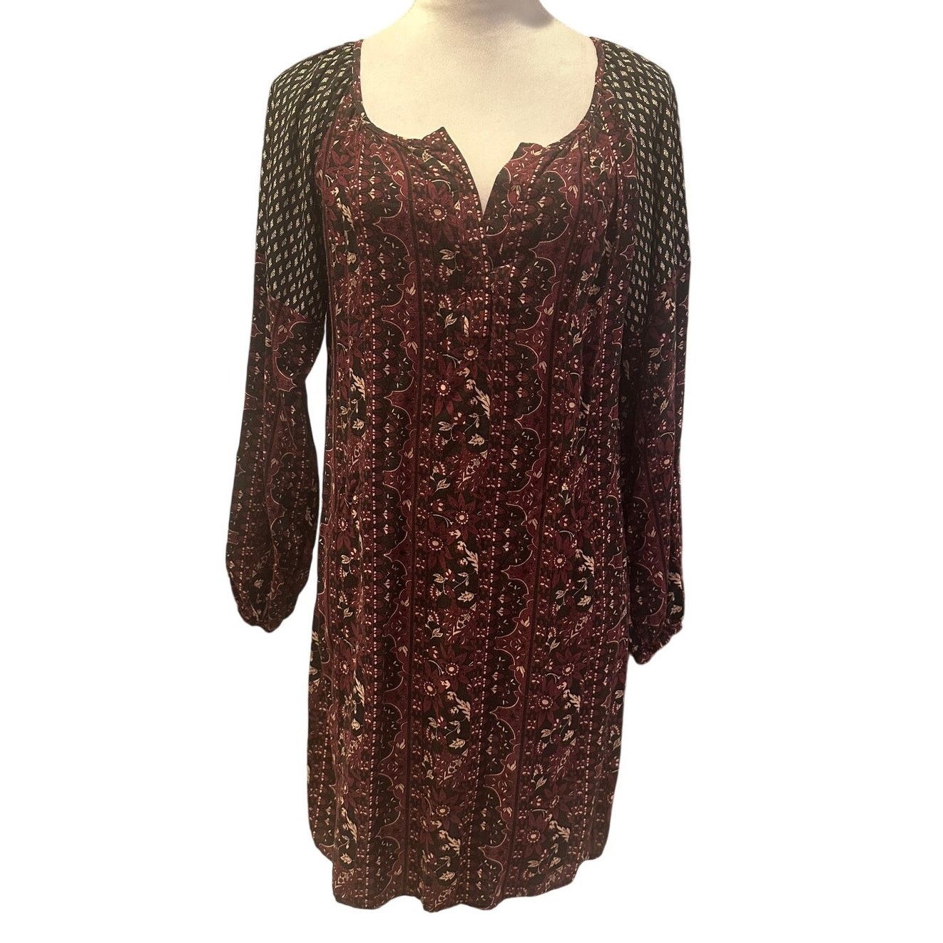 Other Dina Be Women's Long sleeve Boho Geometric Pattern Mini S Size S / US 4 / IT 40 - 1 Thumbnail
