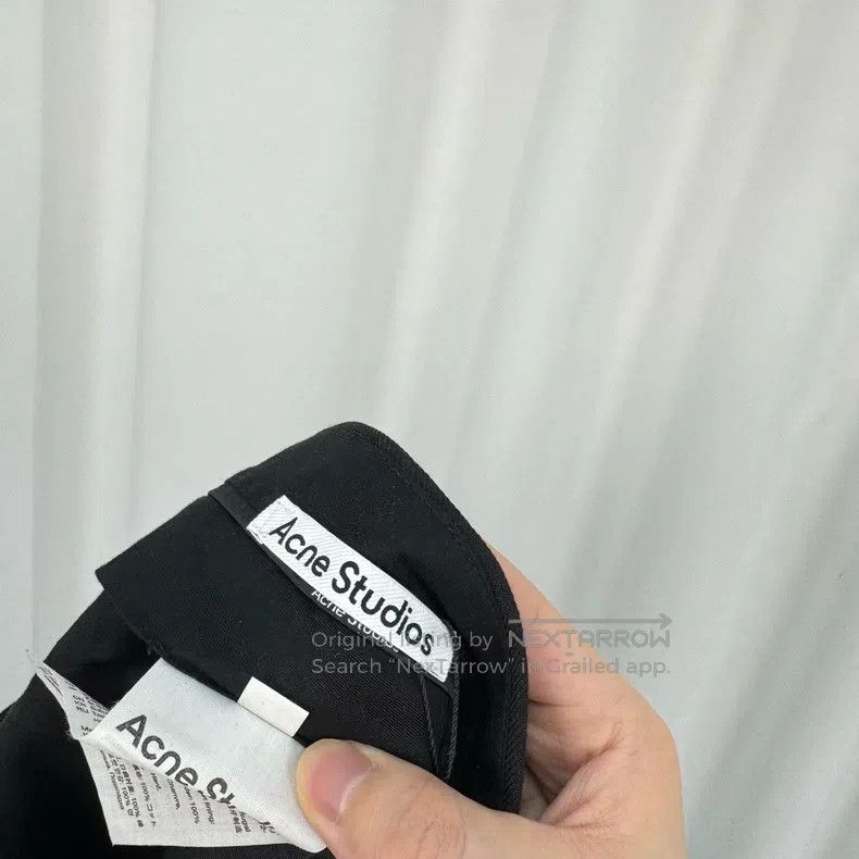 Acne Studios Acne Studios Black Wool Wide Leg Casual Long Pants Size 36" / US 14 / IT 50 - 5 Thumbnail