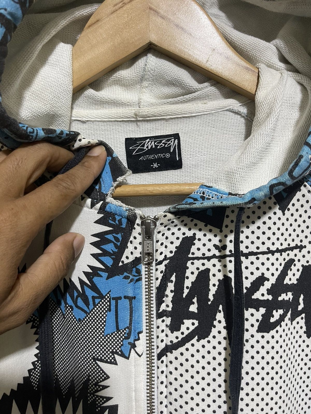 Stussy Offernow🔥Vintage stussy full print hoodie zipper Size US M / EU 48-50 / 2 - 11 Thumbnail