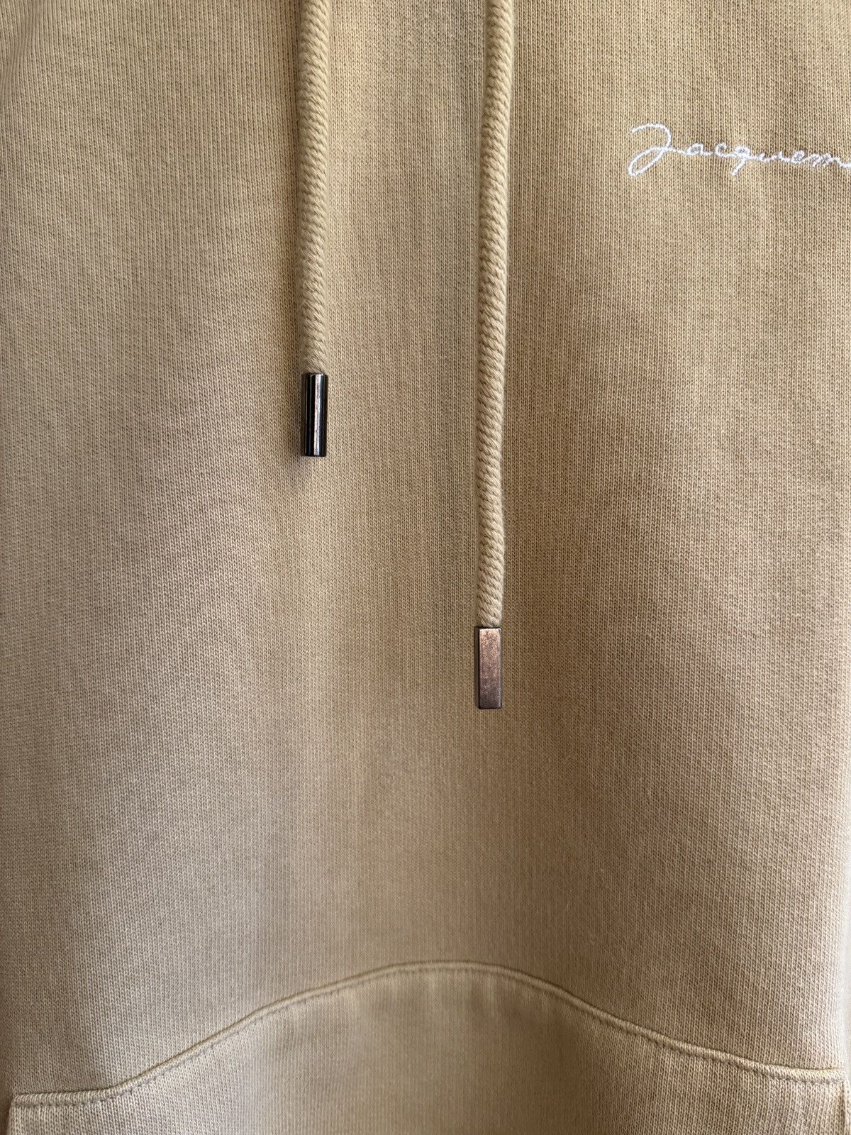 Jacquemus Jacquemus Beige Hoodie with Logo Embroidery Size US S / EU 44-46 / 1 - 3 Thumbnail