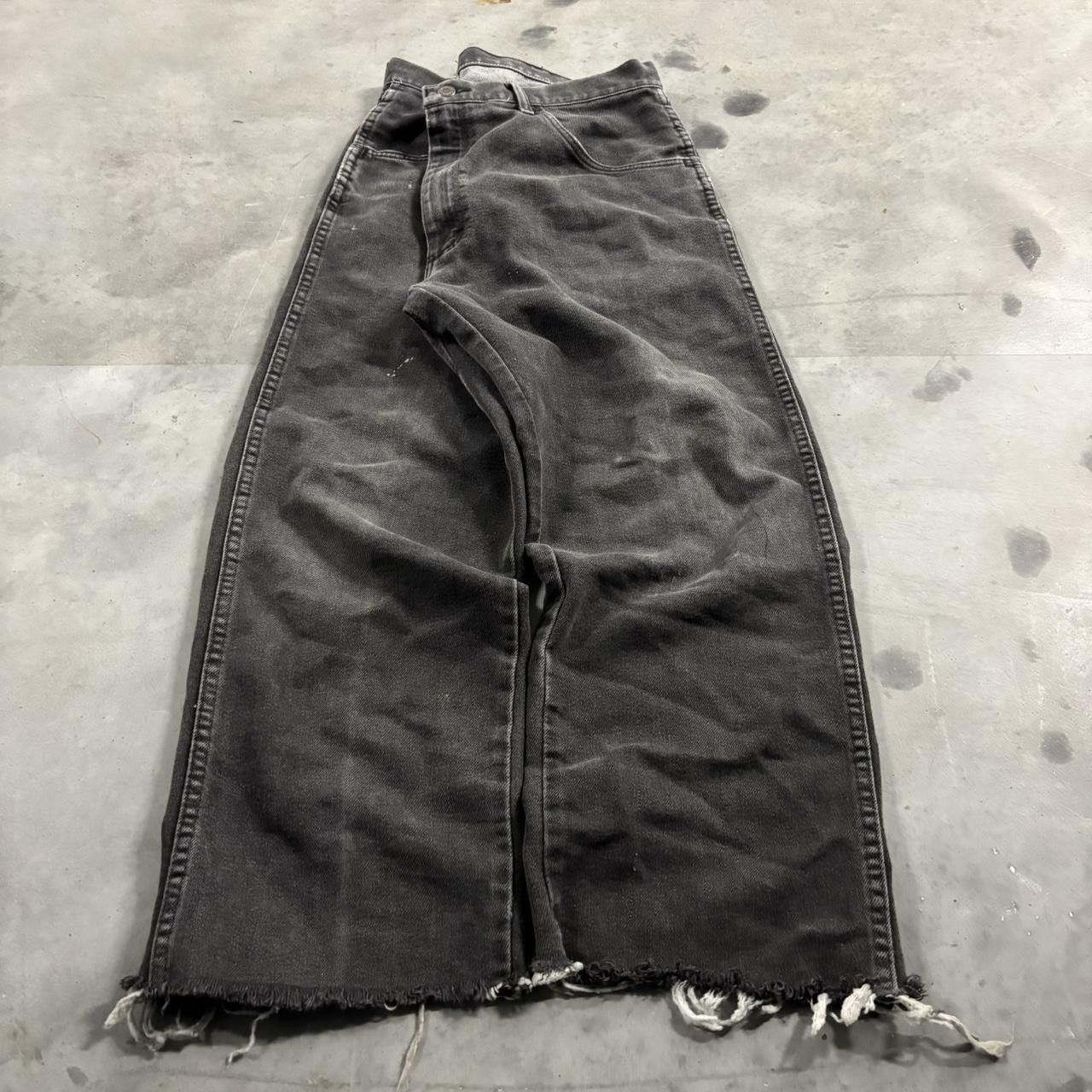 Vintage Crazy Vintage Y2K/2000s Grunge Faded Black Denim Jeans! 34x25 Size US 34 / EU 50 - 3 Thumbnail