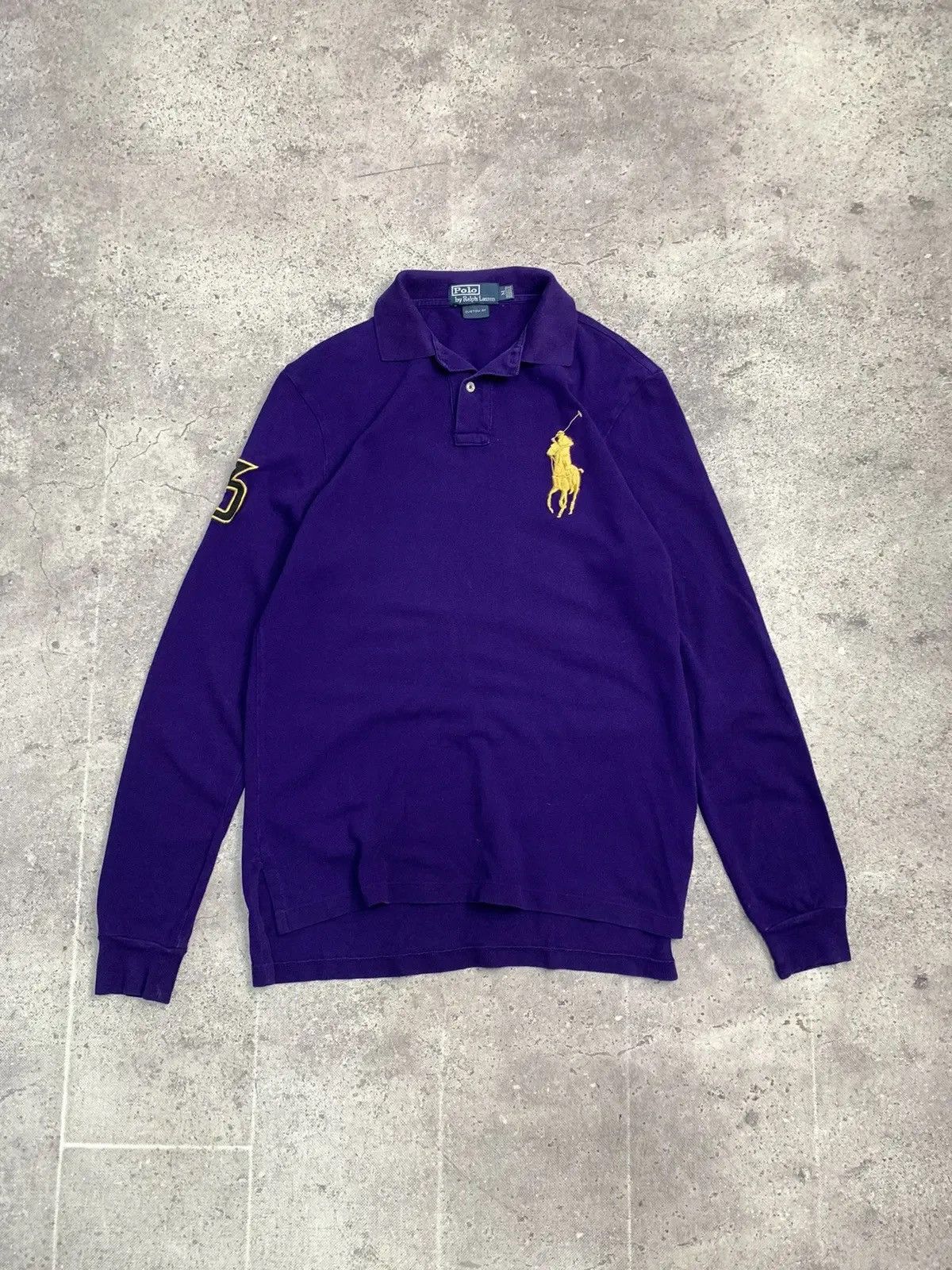 Polo Ralph Lauren Vintage Long sleeve Polo Ralph Lauren regby faded Size US M / EU 48-50 / 2 - 1 Thumbnail