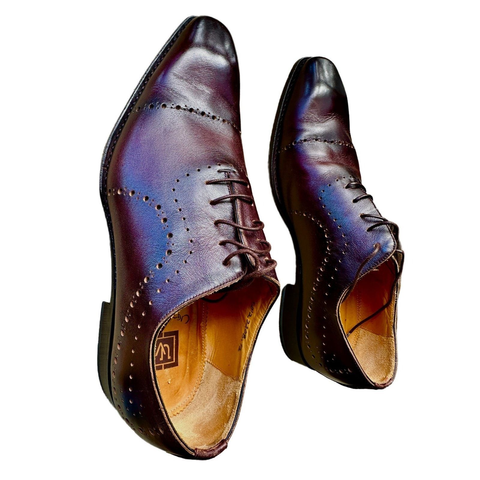 Ugo Cacciatori Ugo Vasare Italian Oxblood Oxford Brogues Size 13 w/ Box Size US 13 / EU 46 - 1 Thumbnail