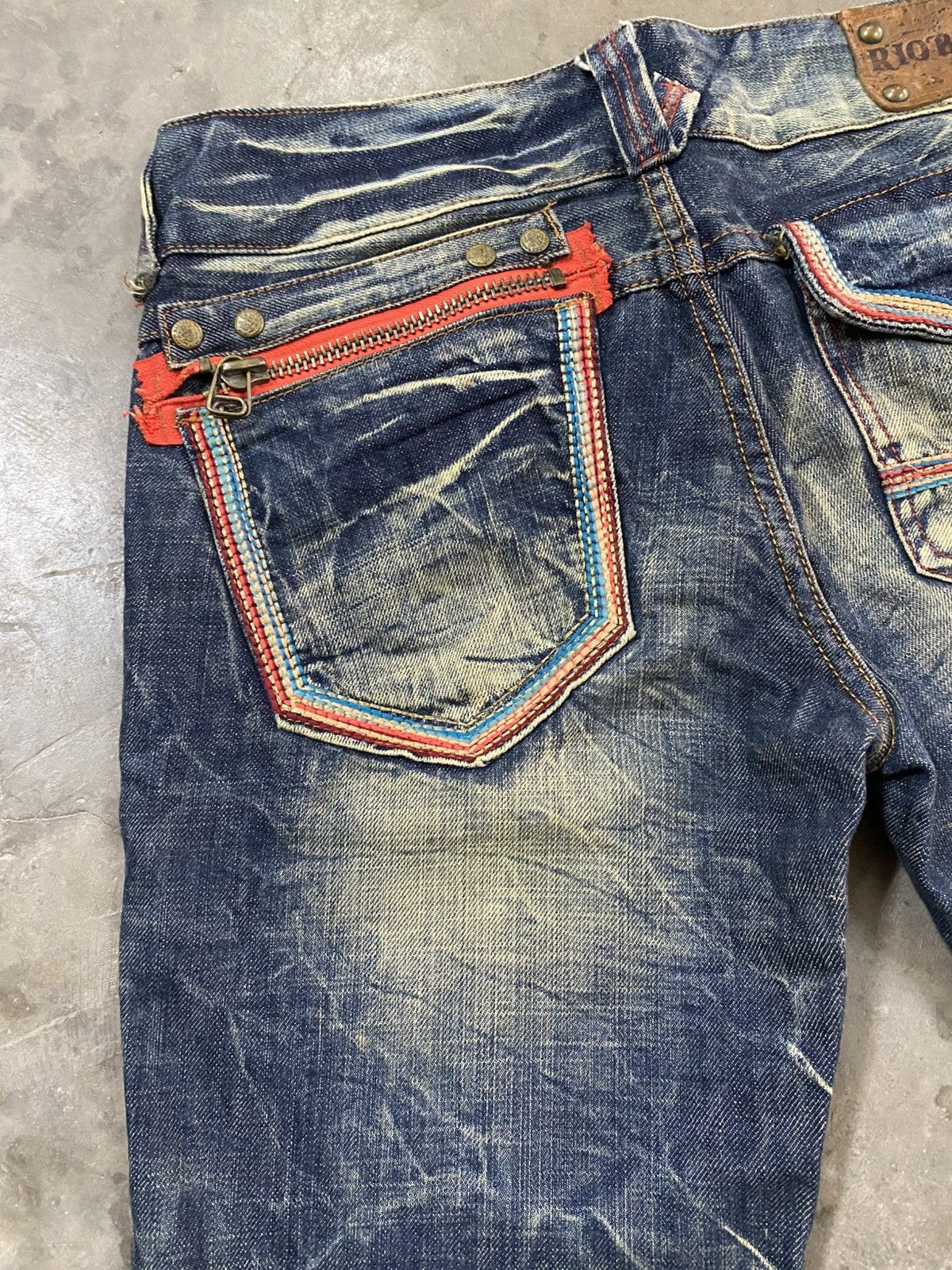 Hysteric Glamour Flare Jeans Japanese Riobera Mud Rusty Denim @301 Size US 31 - 4 Thumbnail