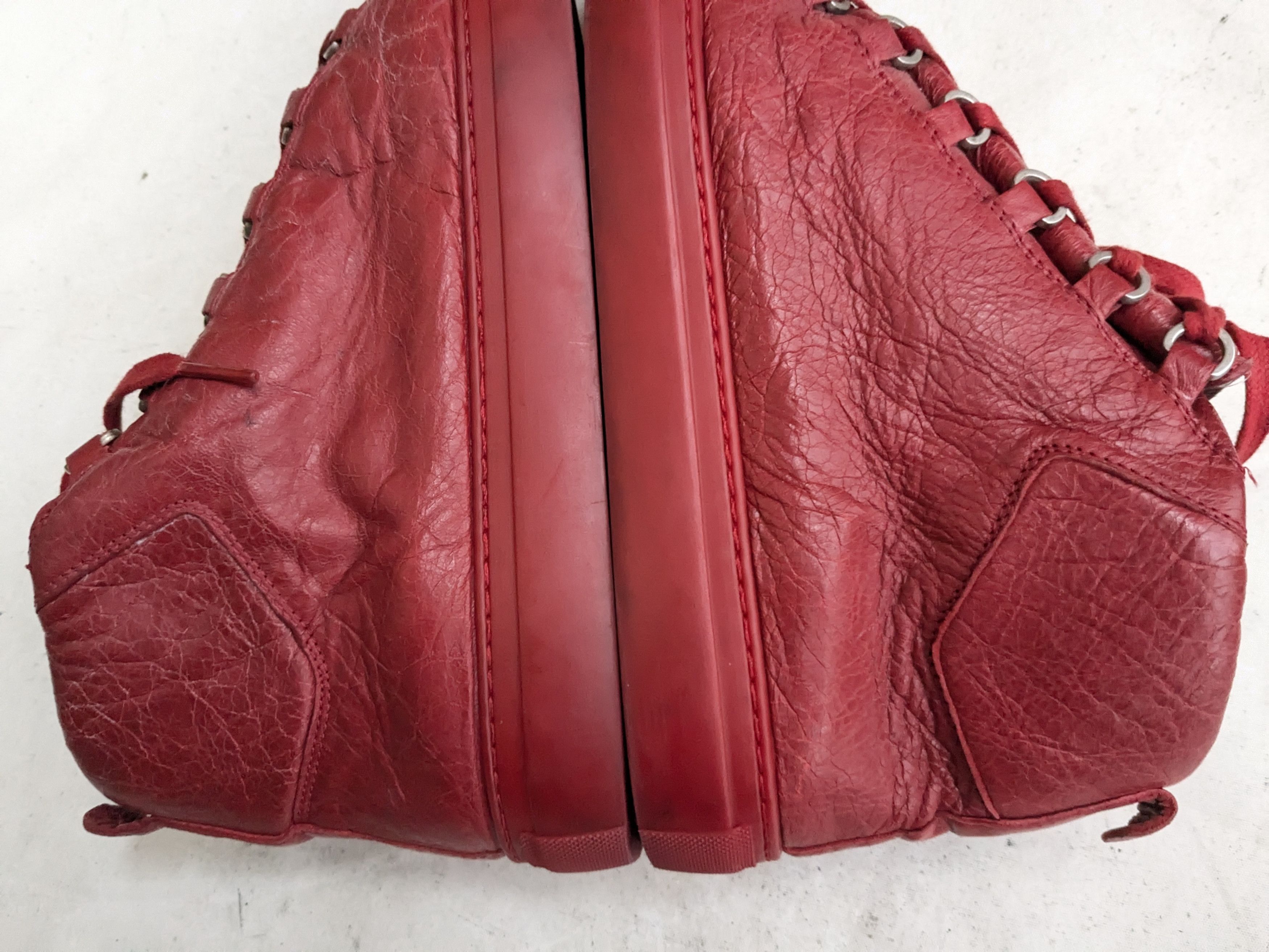 Balenciaga Balenciaga Arena Red 11 Leather High Top Sneakers Size US 11 / EU 44 - 4 Thumbnail