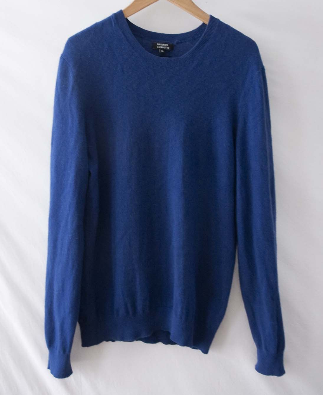 Galeries Lafayette Galeries Lafayette Sweater 100% Cashmere Size XL Blue Size US XL / EU 56 / 4 - 1 Thumbnail