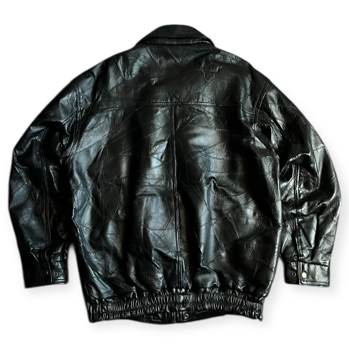 Vintage Vintage Patchwork Leather Bomber Veteran Patch Jacket Size US L / EU 52-54 / 3 - 6 Thumbnail