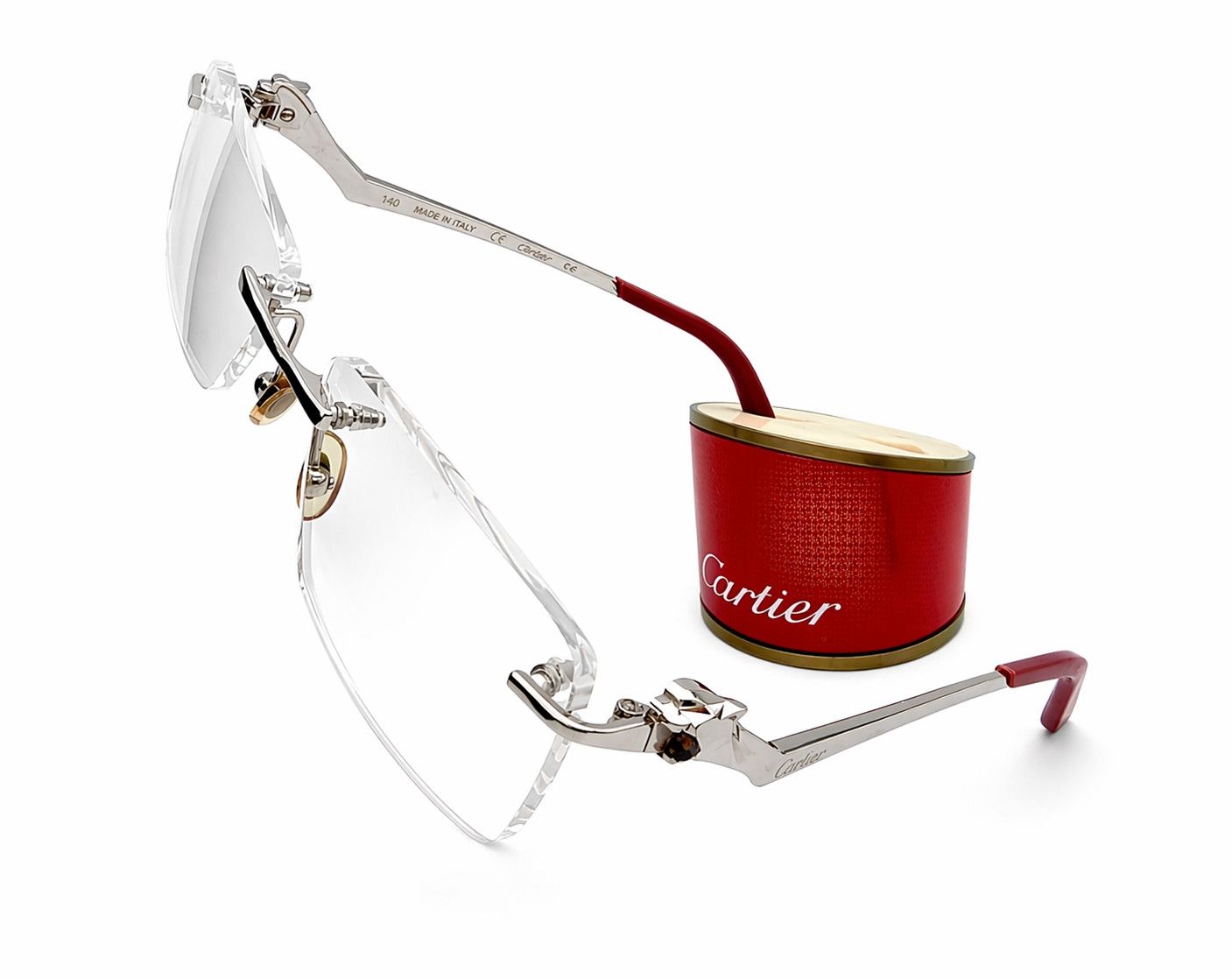 Cartier Authentic Cartier Silver Panthere Glasses CT02810 Size ONE SIZE - 3 Thumbnail