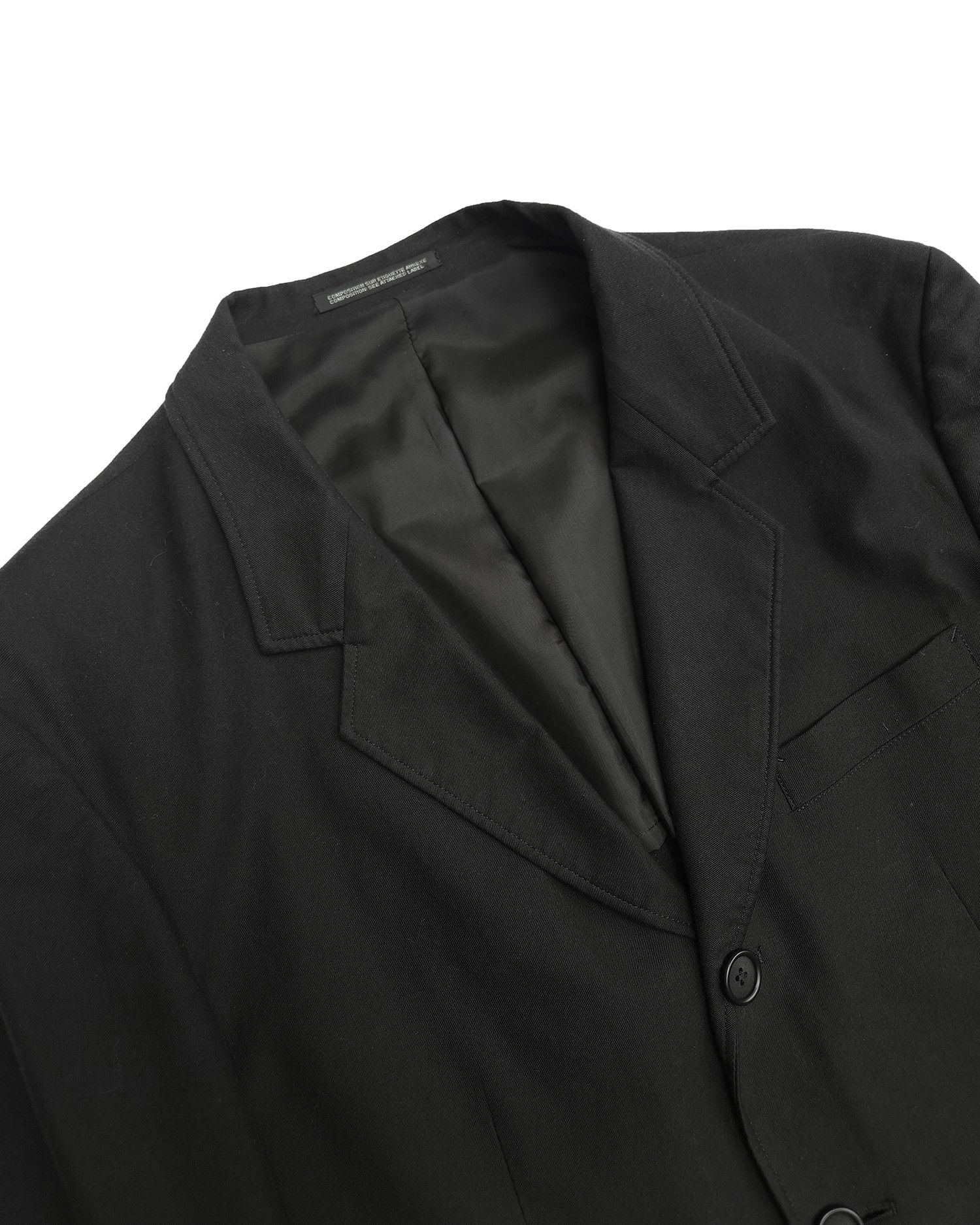 Yohji Yamamoto BLACK Scandal Yohji Yamamoto Back Pleats Cotton Jacket Size US M / EU 48-50 / 2 - 2 Thumbnail