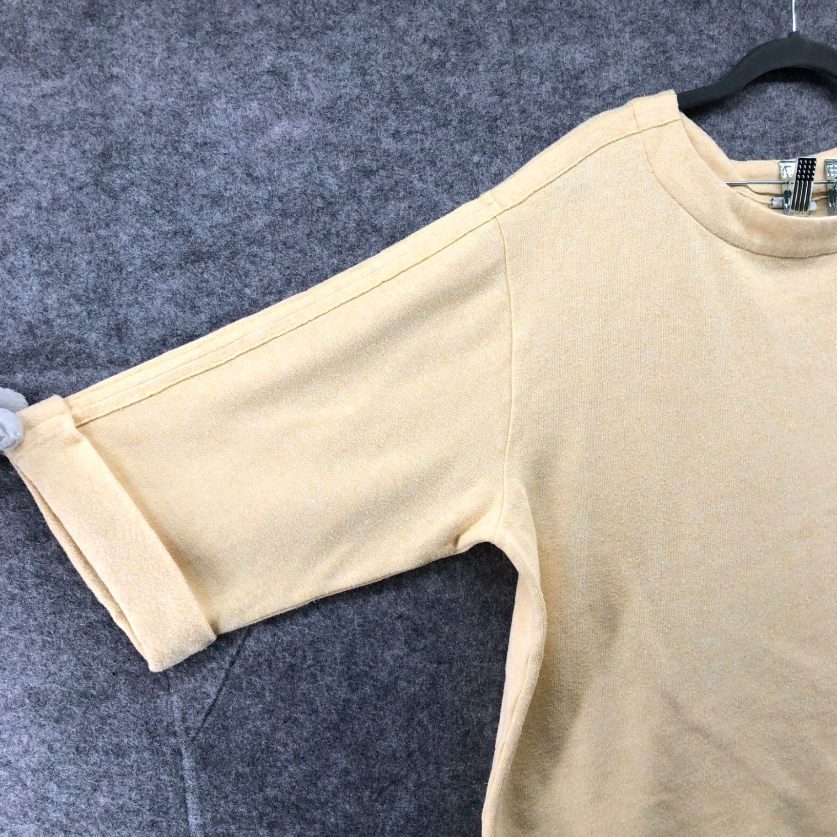 J. Jill VINTAGE J. Jill Women's Sweatshirt Pullover 3/4 Sleeve Lightweight Cotton Blend Yellow Casual LP Size L / US 10 / IT 46 - 5 Thumbnail
