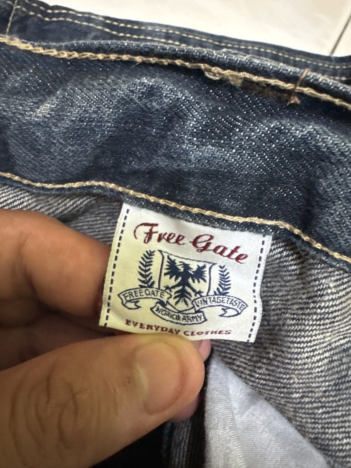 Japanese Brand Double Knee Multipocket Free Gate Distressed Denim Size US 29 - 20 Thumbnail