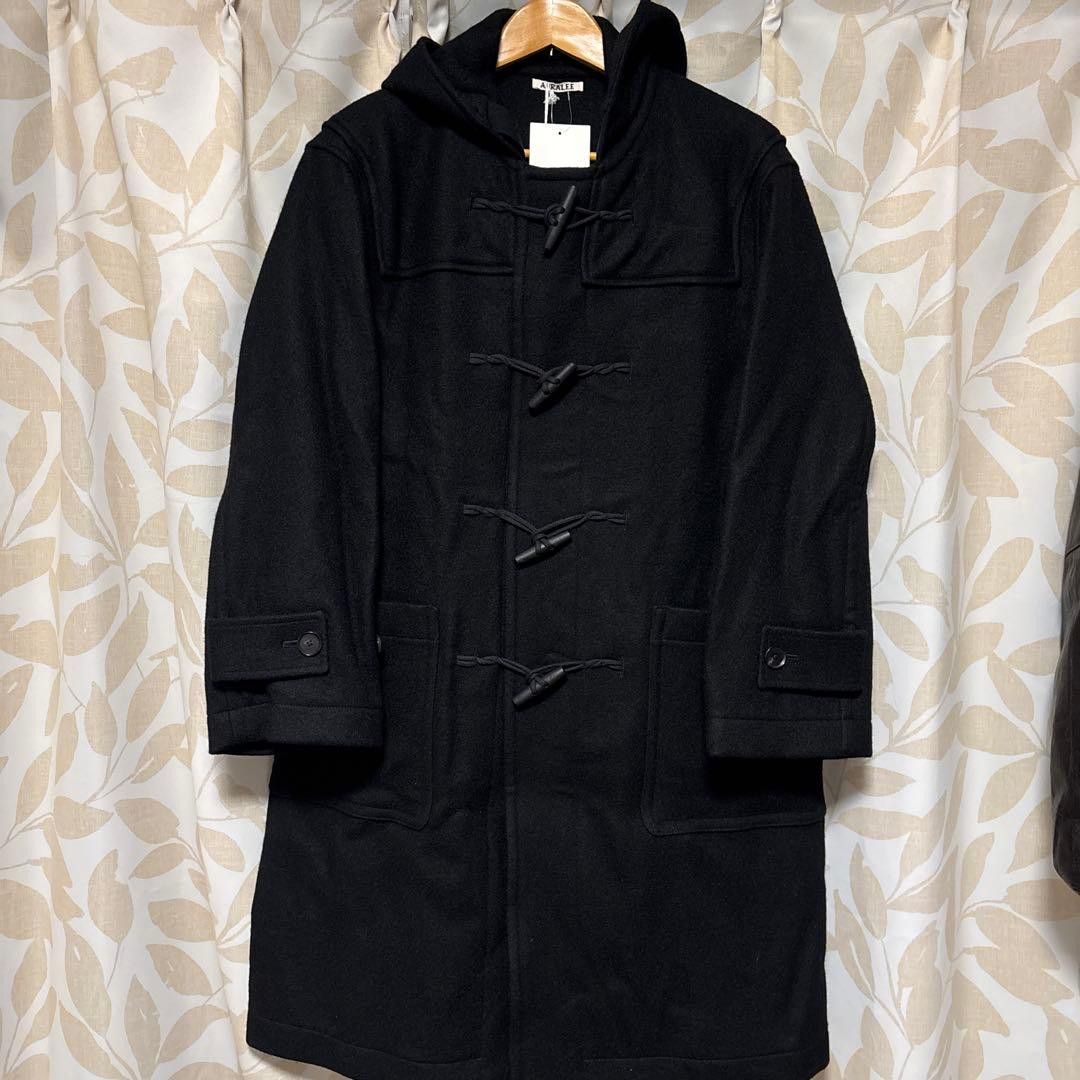 ジャケット・アウター AURALEE HEAVY MELTON DUFFLE COAT AURALEE HARD MELTON DUFFLE COAT Black 3