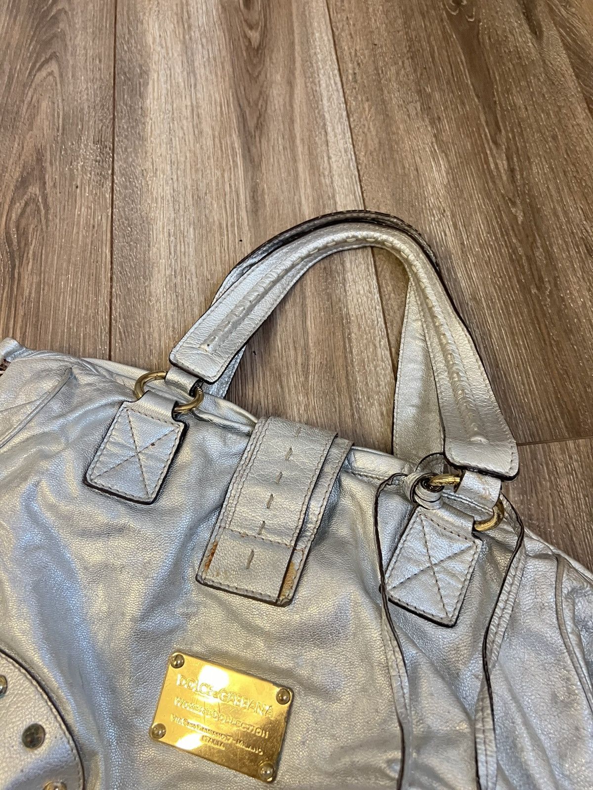 Dolce & Gabbana DOLCE & GABBANA Silver Leather Satchel Bag Size ONE SIZE - 7 Thumbnail