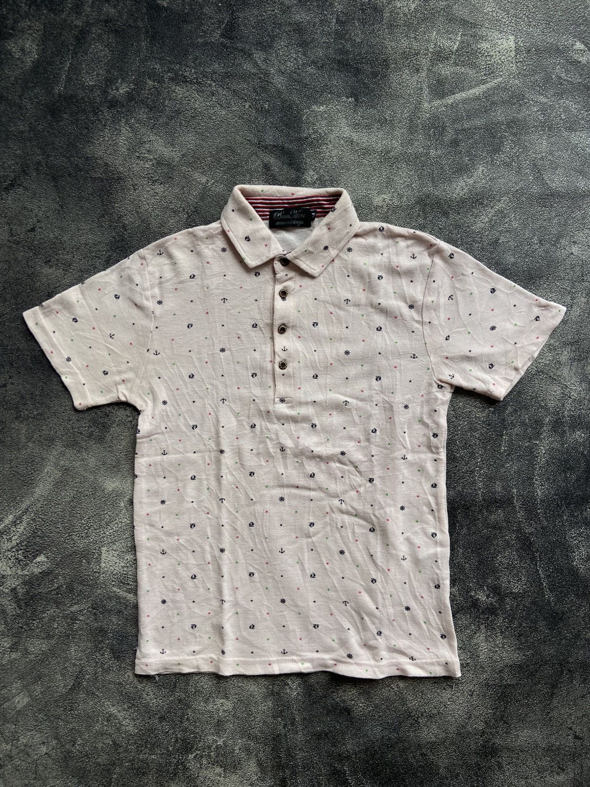 Japanese Brand Beaumere Immortal Design Ships Patern Polo shirt Size US M / EU 48-50 / 2 - 1 Thumbnail