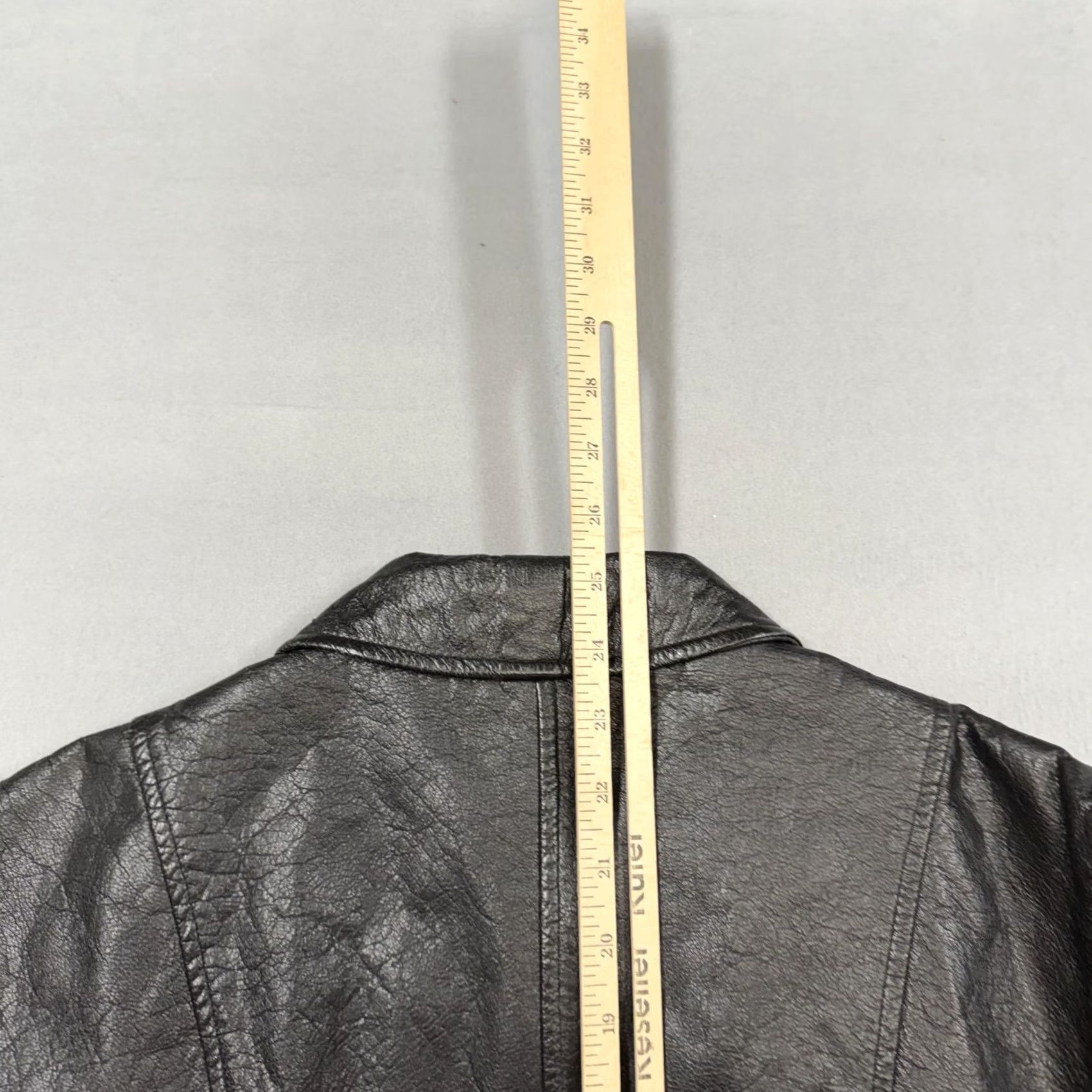 J.Crew J.Crew Jacket Womens Medium Black Leather Full Zip Collared Short Lined Size 32" / US 10 / IT 46 - 8 Thumbnail